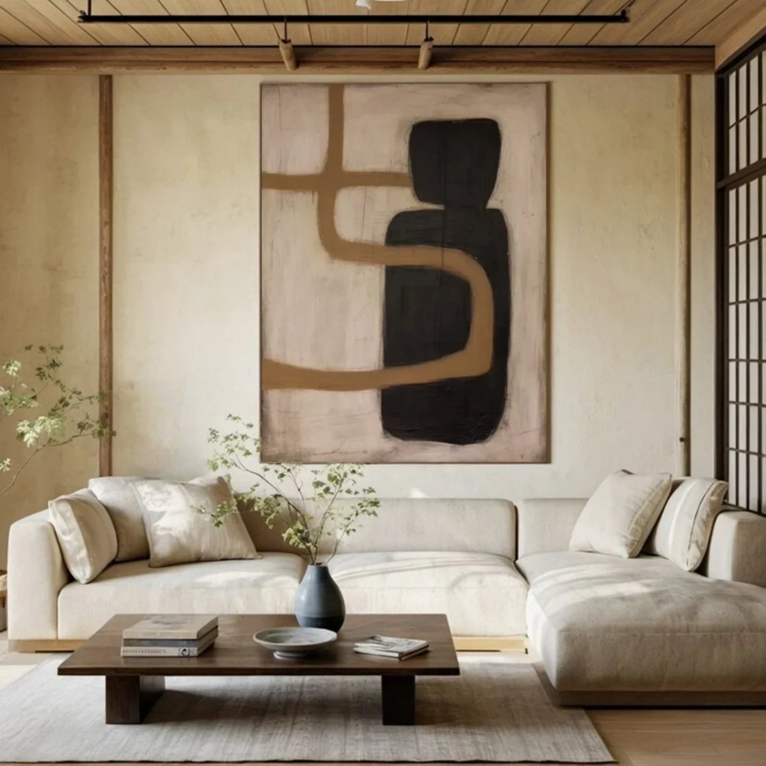 Abstract Tranquility Art Painting - Modern Wall Decor for Living Room & Bedroom - Handmade Canvas Artwork #WS270 | Perfect for Home & Office Decor