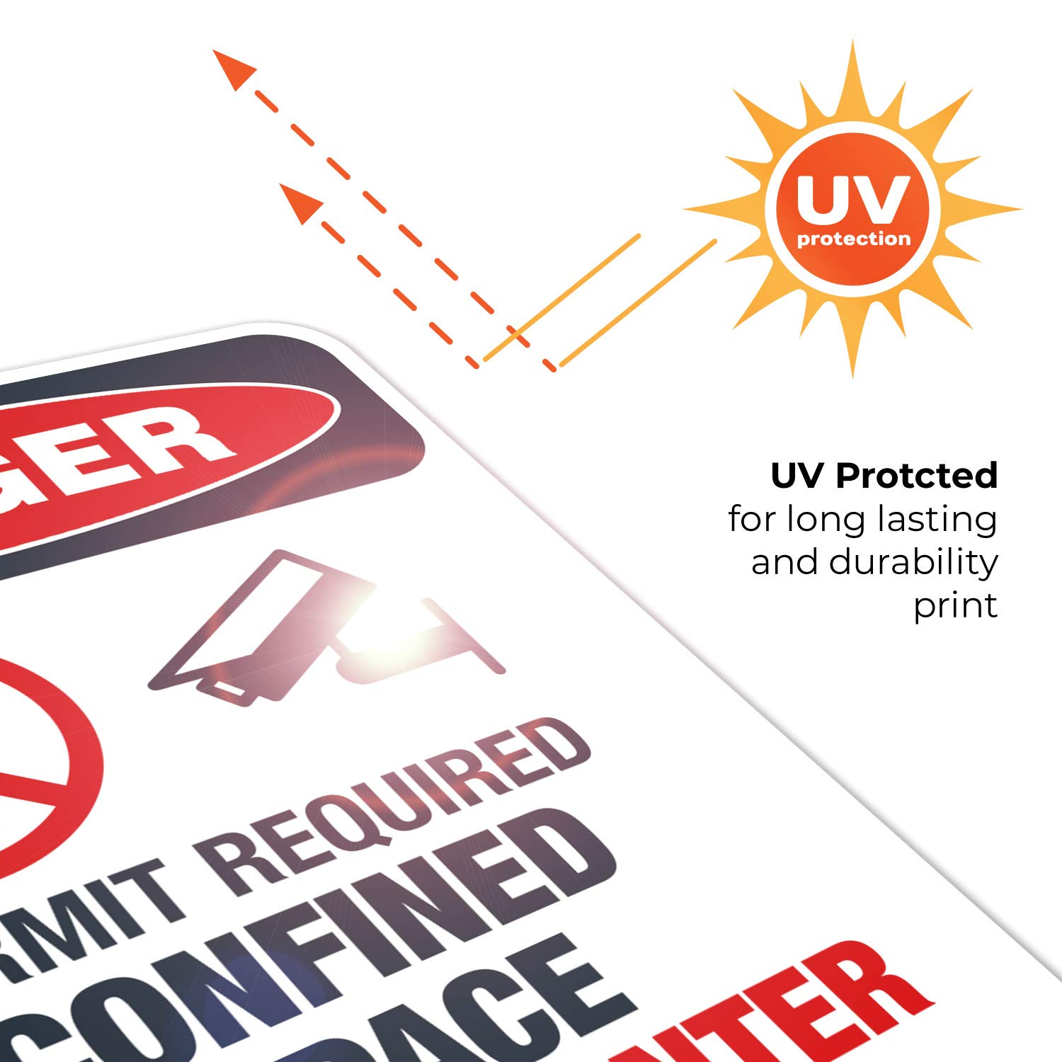 Danger Sign - OSHA Approved 'Permit Required Confined Space Do Not Enter' Warning Sign | 18x24 Inches | Rust-Free .063 Aluminum | Fade Resistant for Indoor & Outdoor Use | Made in USA | Ideal for Construction Sites, Warehouses & Industrial Safety Areas
