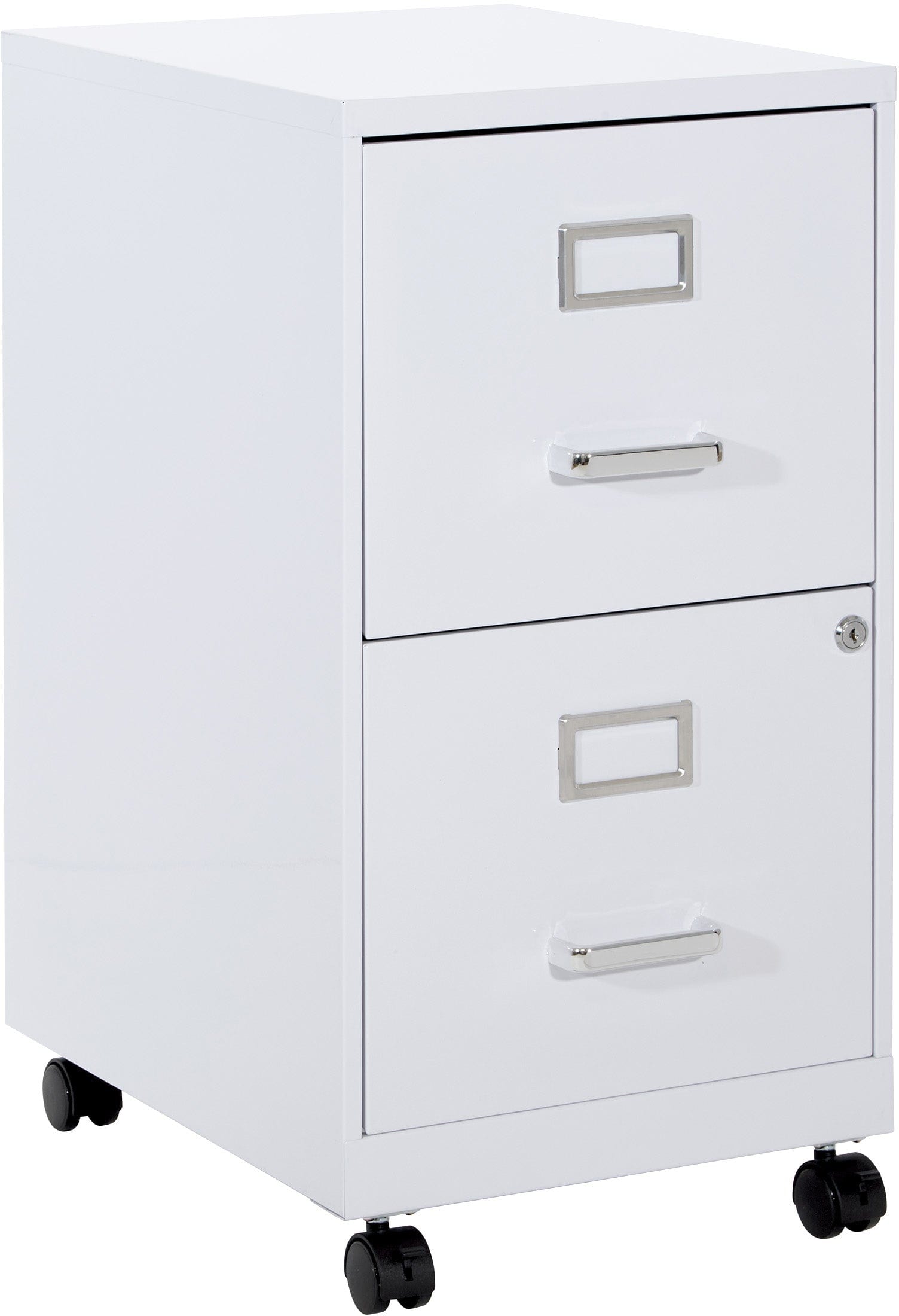 Office Star 2-Drawer Mobile Metal File Cabinet - Lockable Rolling Storage for Home & Office Organization [CF2DRM] - Perfect for Documents, Files, and Office Supplies Storage
