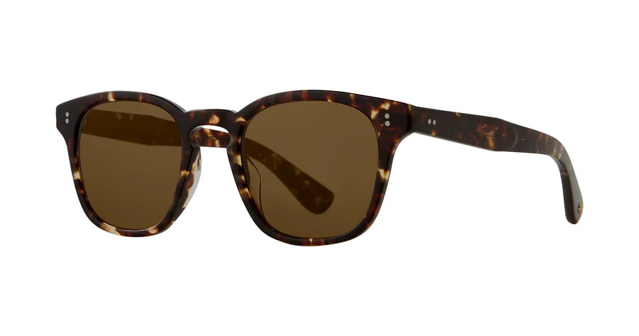 Garrett Leight Ace II 2147 Agate Tortoise Coffee Sunglasses - Stylish UV Protection for Outdoor Activities & Beach Vacations