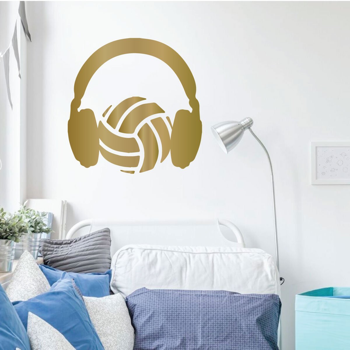 Volleyball Wall Decal - Personalized Vinyl Sports Decor for Bedroom, Playroom & Gym - Perfect for Teen Rooms, Game Rooms & Sports Themed Decorations