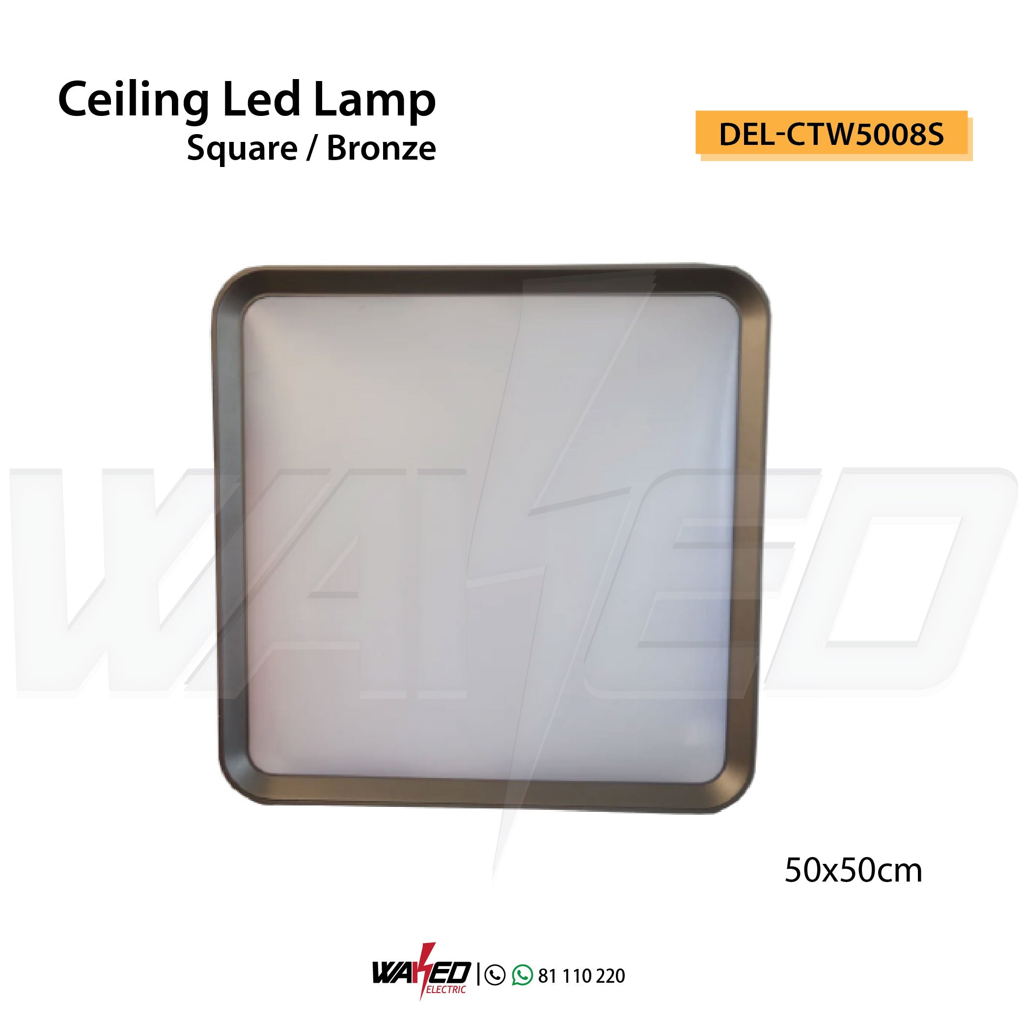 Bronze LED Ceiling Light Fixture - Energy Efficient Modern Lighting for Living Room, Bedroom & Kitchen