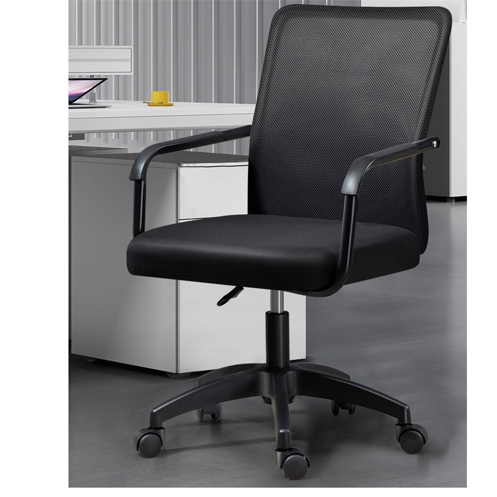 Ergonomic Swivel Office Chair for Students - Adjustable Height, 360° Rotation, Lumbar Support - Perfect for Dorm Rooms, Study Sessions & Home Office Workstations