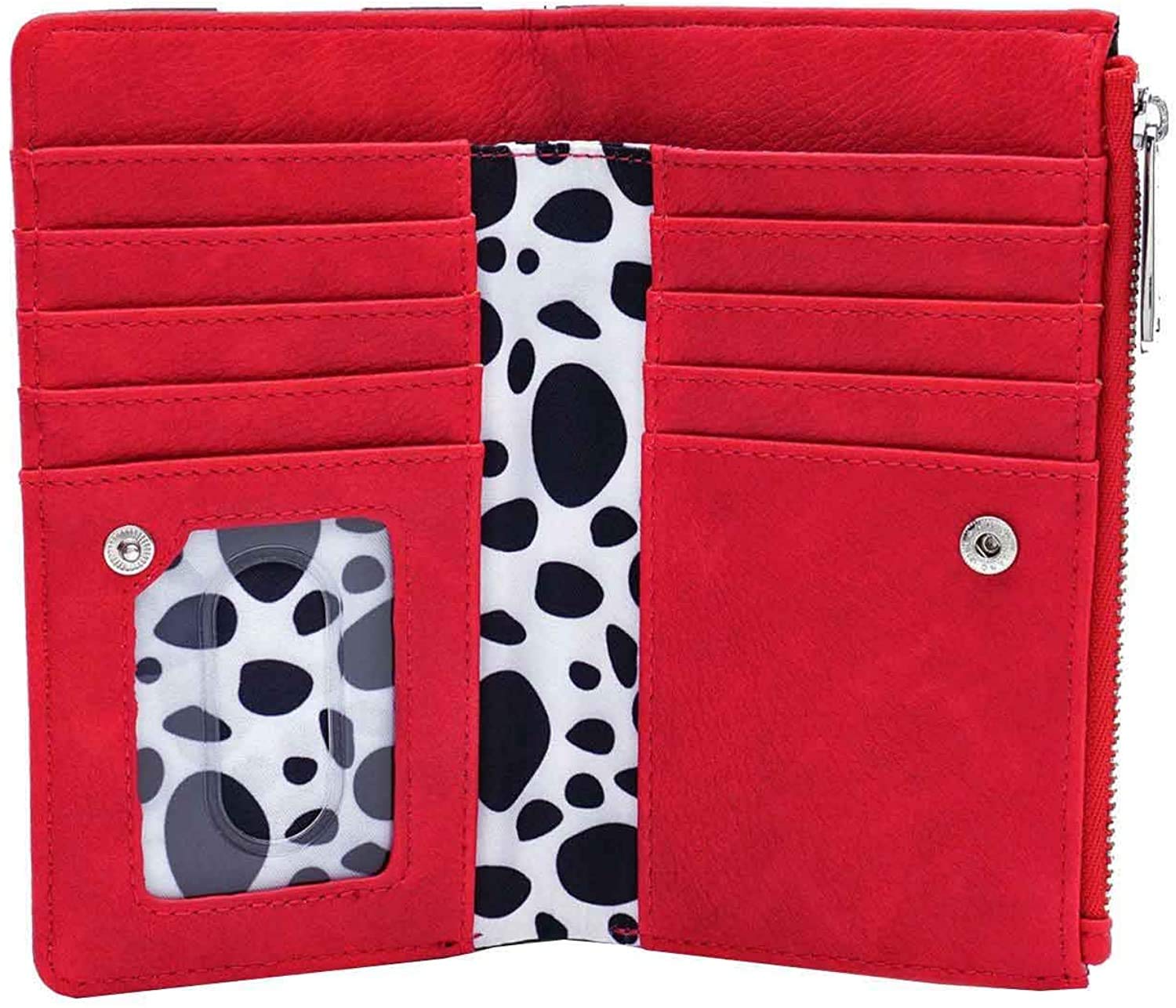 Loungefly Disney 101 Dalmatians Striped Faux Leather Wallet for Women - Cute Cartoon Dog Design Crossbody Card Holder - Perfect for Disney Fans, Collectors & Everyday Use