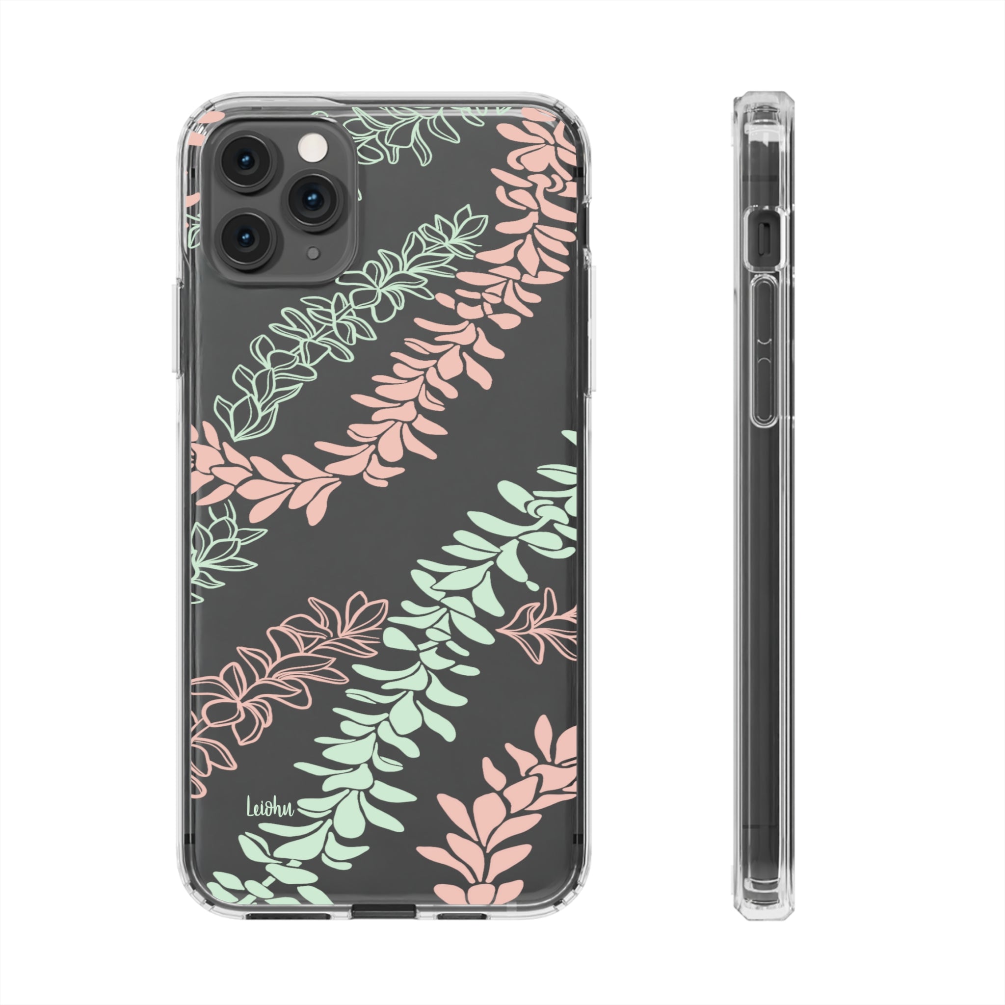 Groovy Pua Melia Clear Phone Case - Slim Protective Cover for iPhone 13, 12, 11 | Shatterproof & Scratch-Resistant | Perfect for Everyday Use, Travel & Outdoor Activities