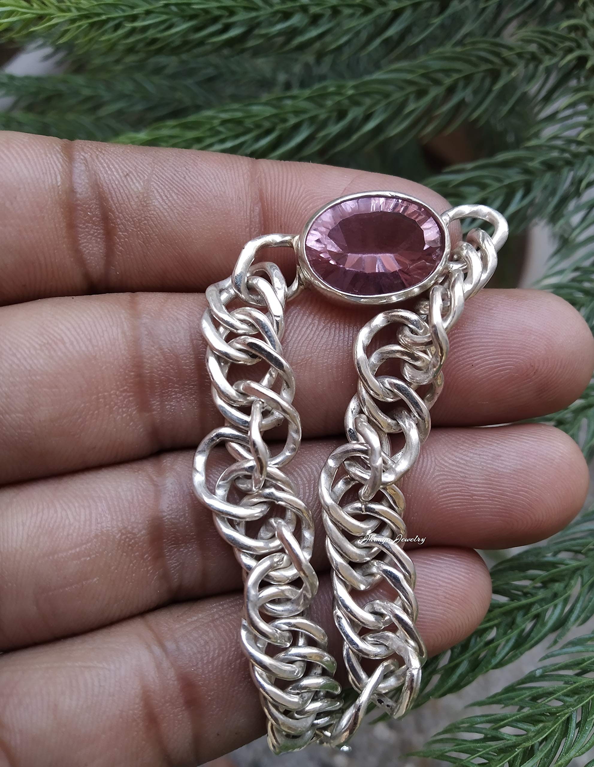 Color Changing Alexandrite Tennis Bracelet - 925 Sterling Silver Handmade Bolo Bracelet | Trendy Statement Jewelry for Women | Perfect Gift for Mom, Wife & Friends | Wedding, Anniversary & Special Occasion Jewelry