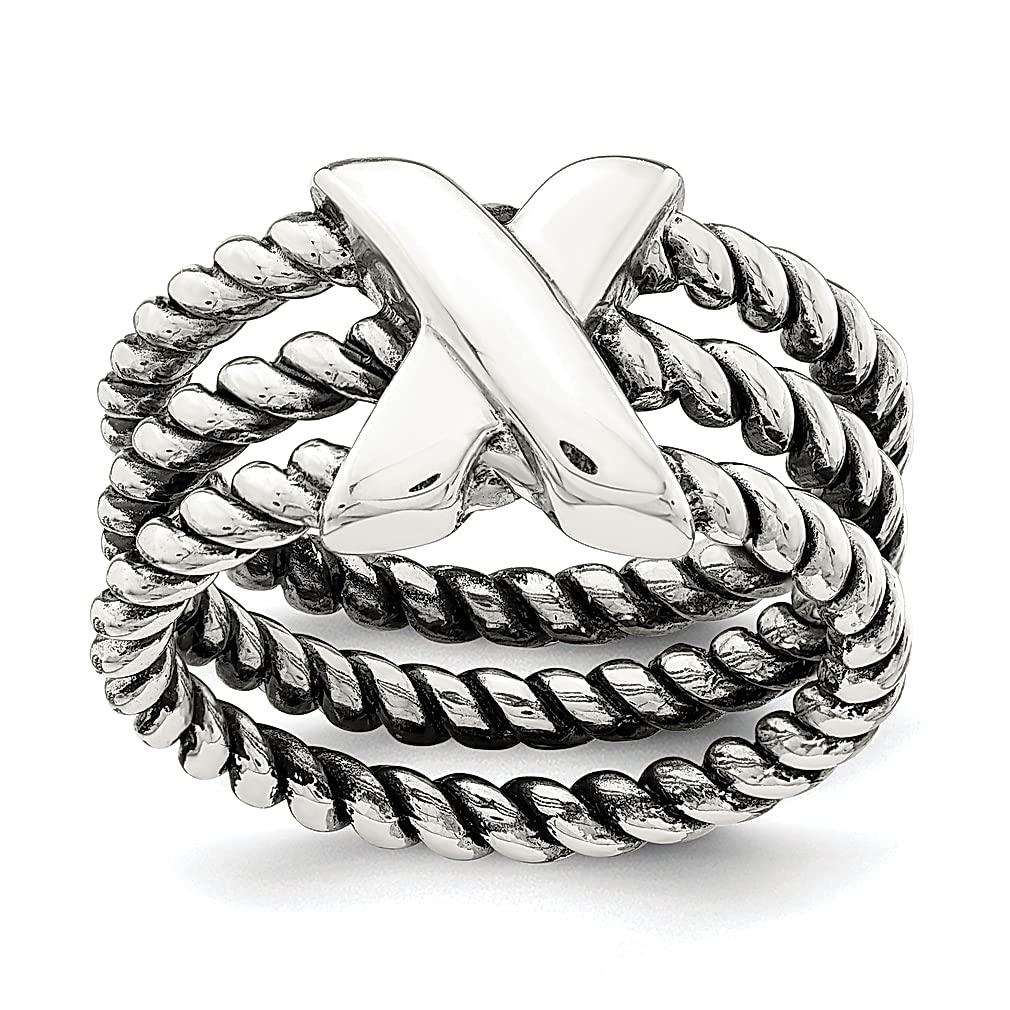 925 Sterling Silver Oxidized Band Ring for Women - Elegant Stackable Jewelry Gift for Her - Perfect for Everyday Wear, Anniversary & Birthday Gifts