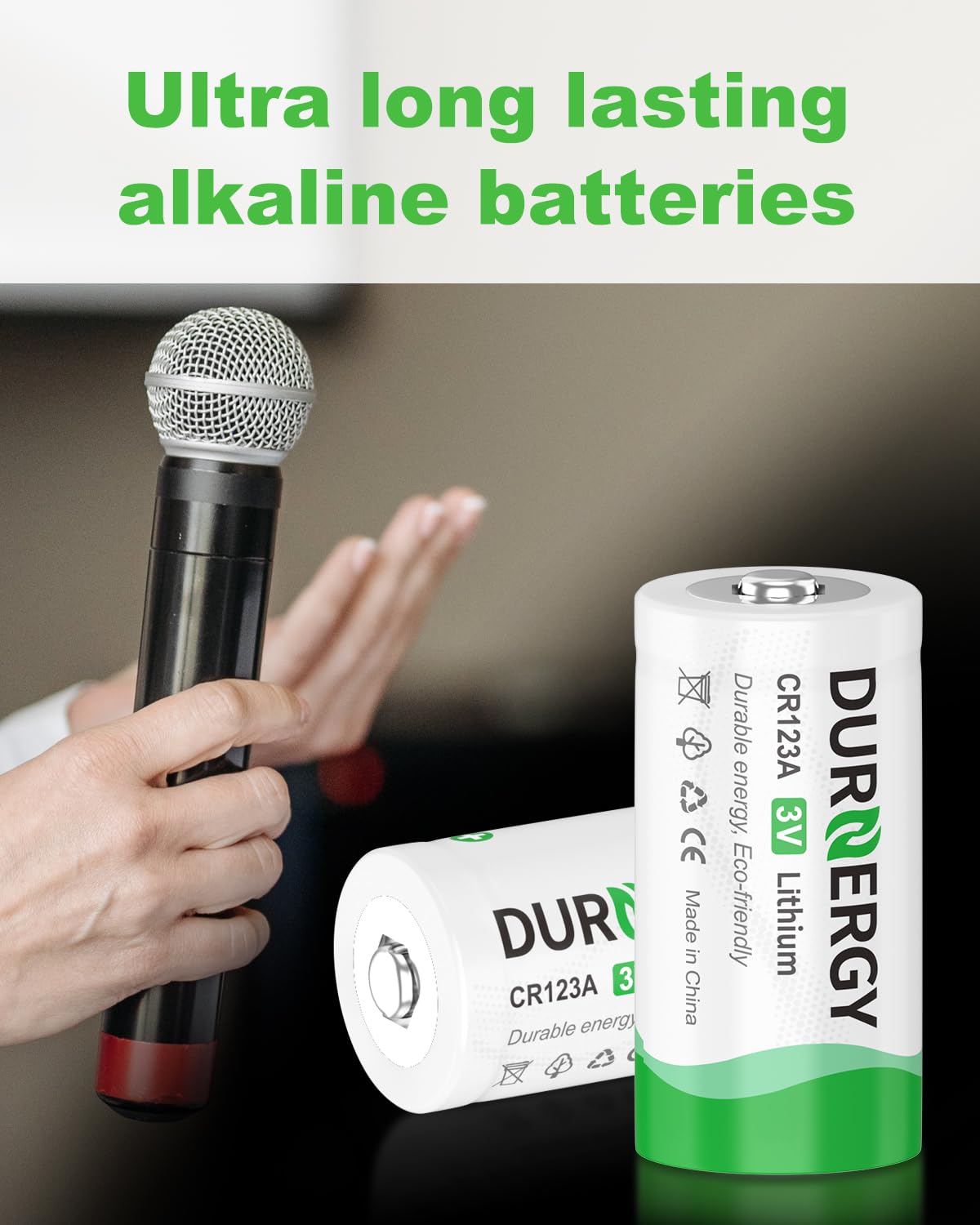 CR123A 3V Lithium Battery 4 Pack - 10 Year Shelf Life, High Power 123A Batteries for Flashlights, Cameras & Security Devices (CR17335/CR17345/DL123A Compatible) - Perfect for Emergency Kits & Outdoor Gear