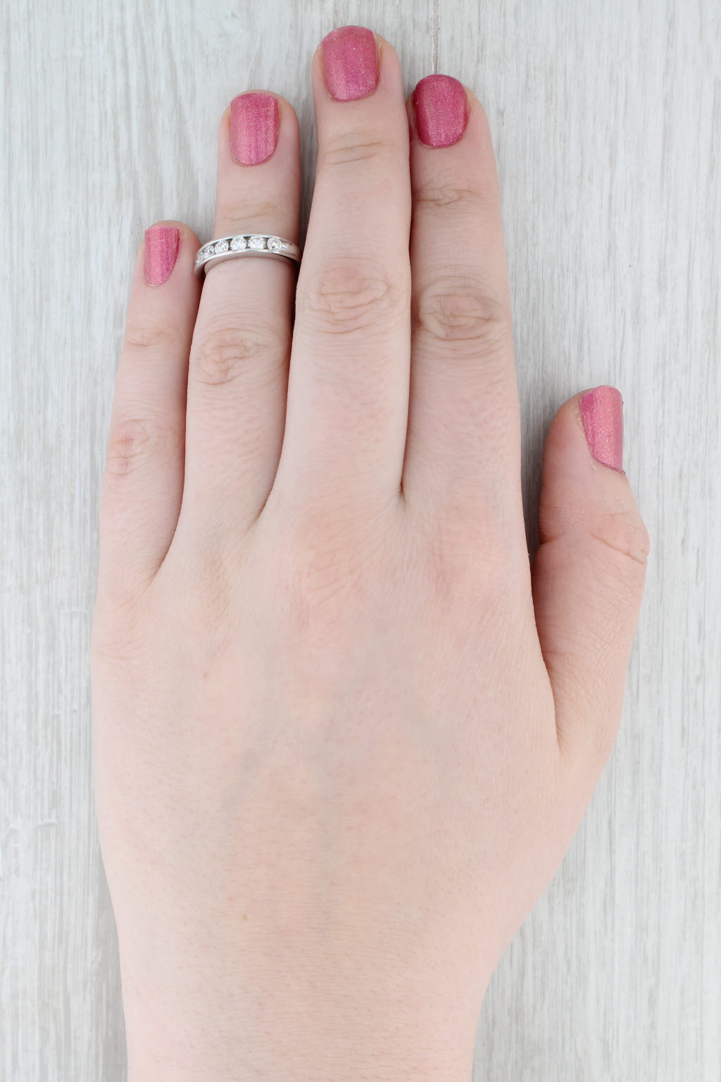 0.70ctw Channel Set Diamond Wedding Band - 14k White Gold Size 5.25 - Anniversary Ring for Women - Perfect for Bridal Jewelry, Engagement Gift & Special Occasions