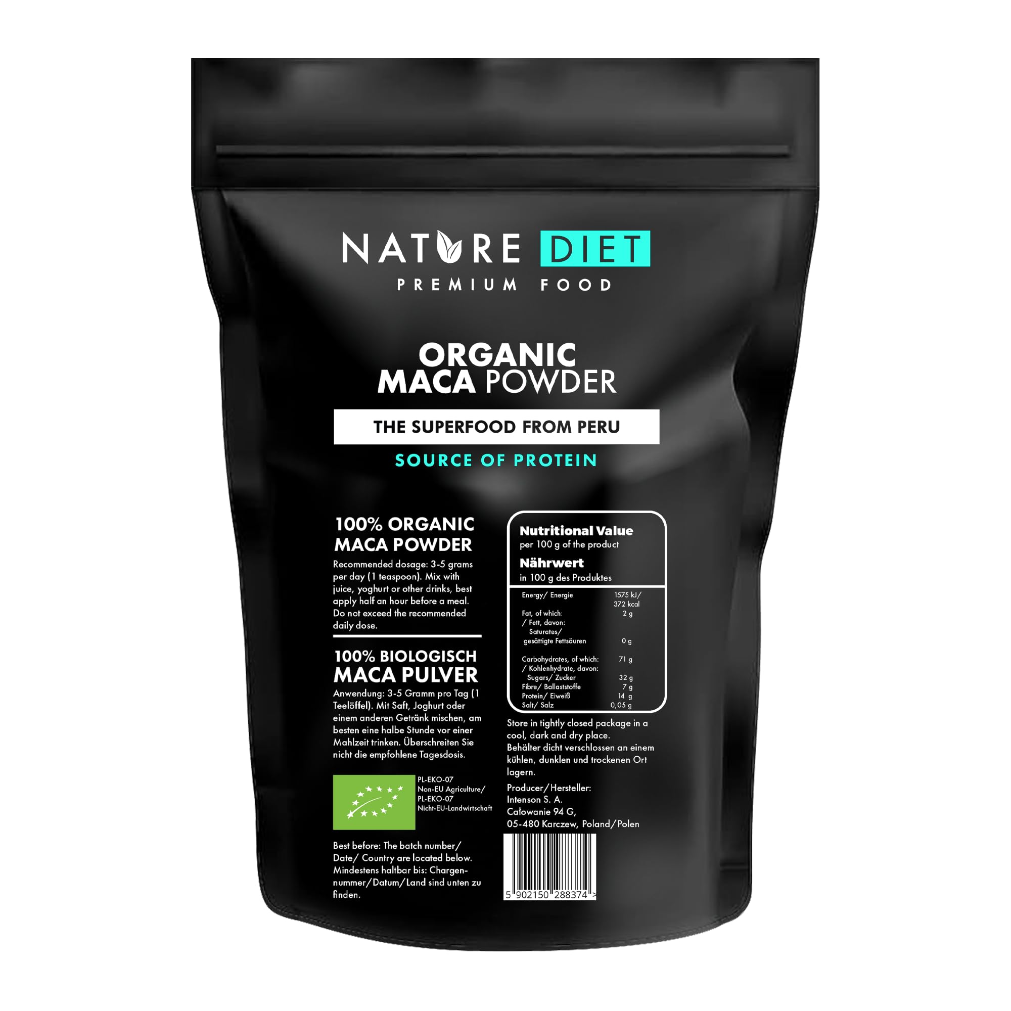 Organic Maca Root Powder 1000g - Gluten-Free, Vegan Superfood for Energy & Vitality | Perfect for Smoothies, Baking & Natural Health Boost