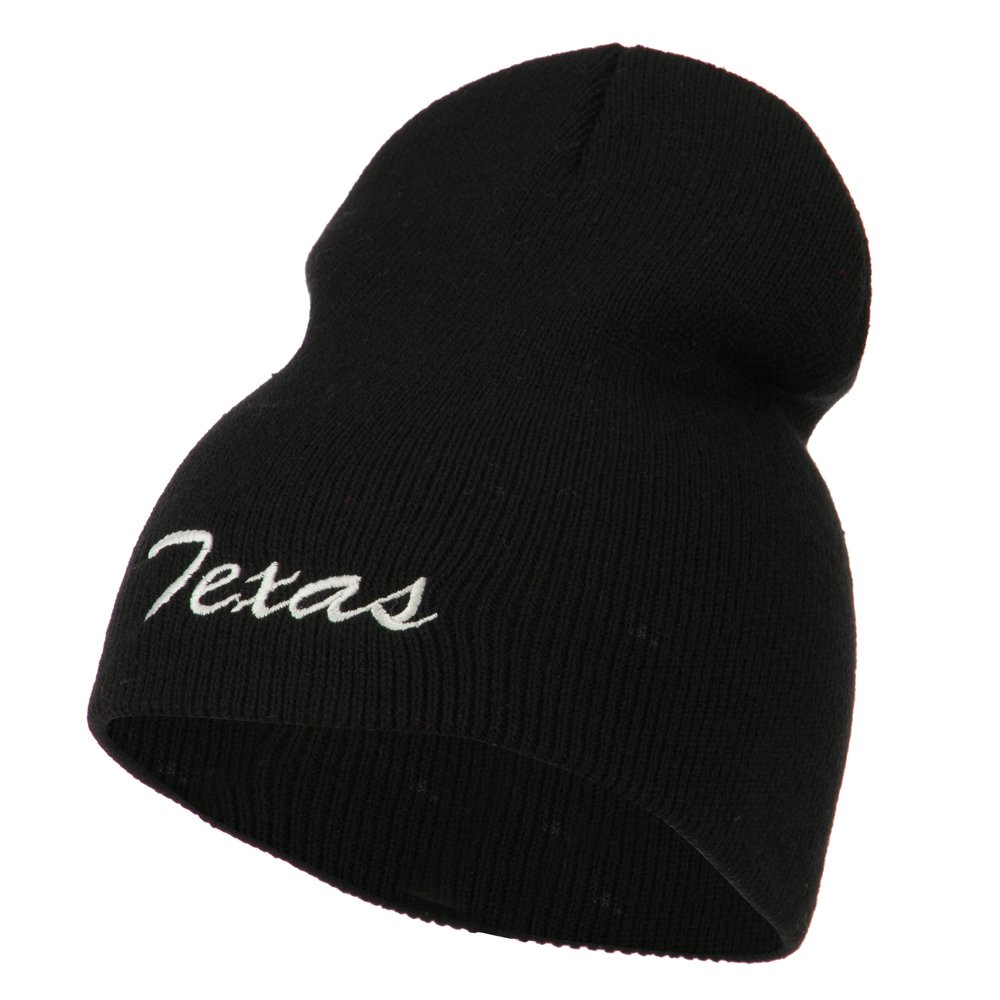 Texas Embroidered Short Beanie for Men & Women - Premium Cotton Winter Hat with State Design - Perfect for Outdoor Activities, Sports & Casual Wear - e4Hats.com