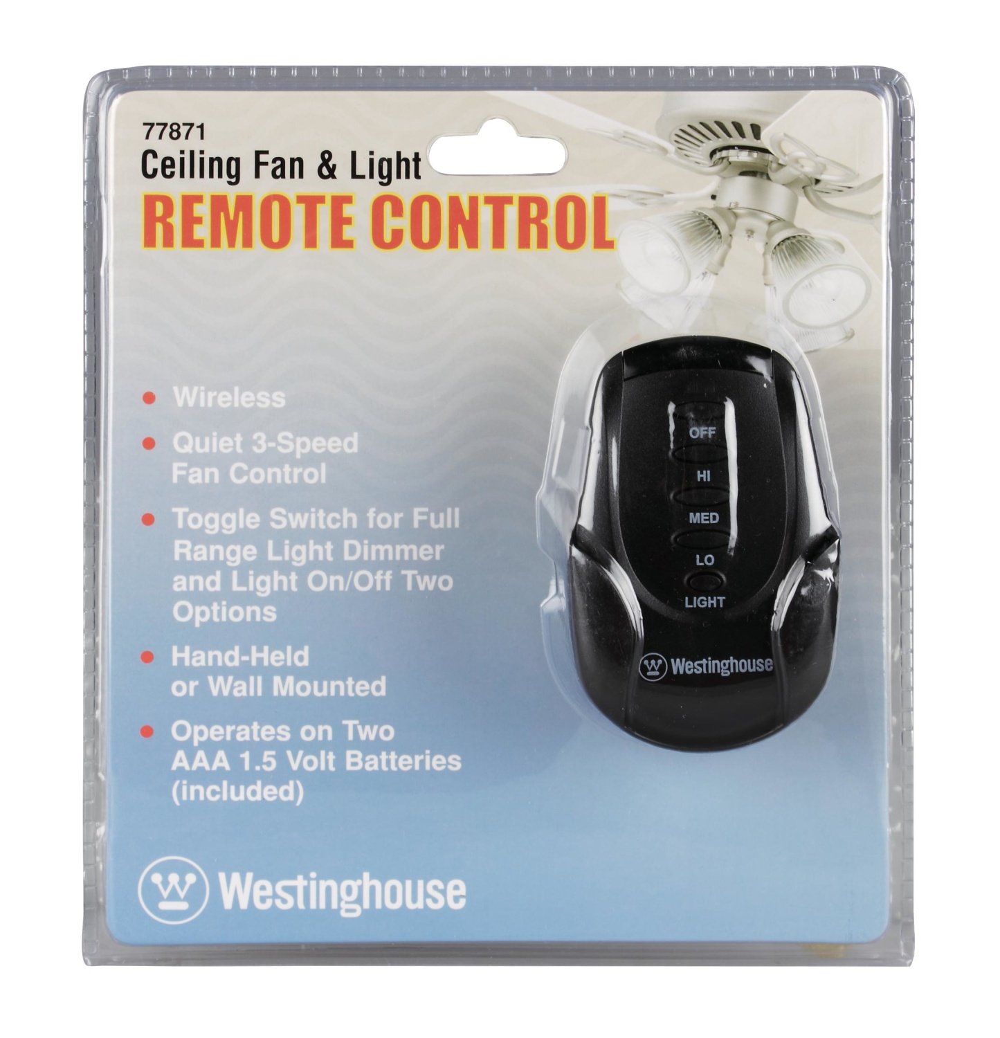 Westinghouse 7787100 Ceiling Fan with Light Kit and Remote Control - Perfect for Living Room, Bedroom, and Outdoor Spaces