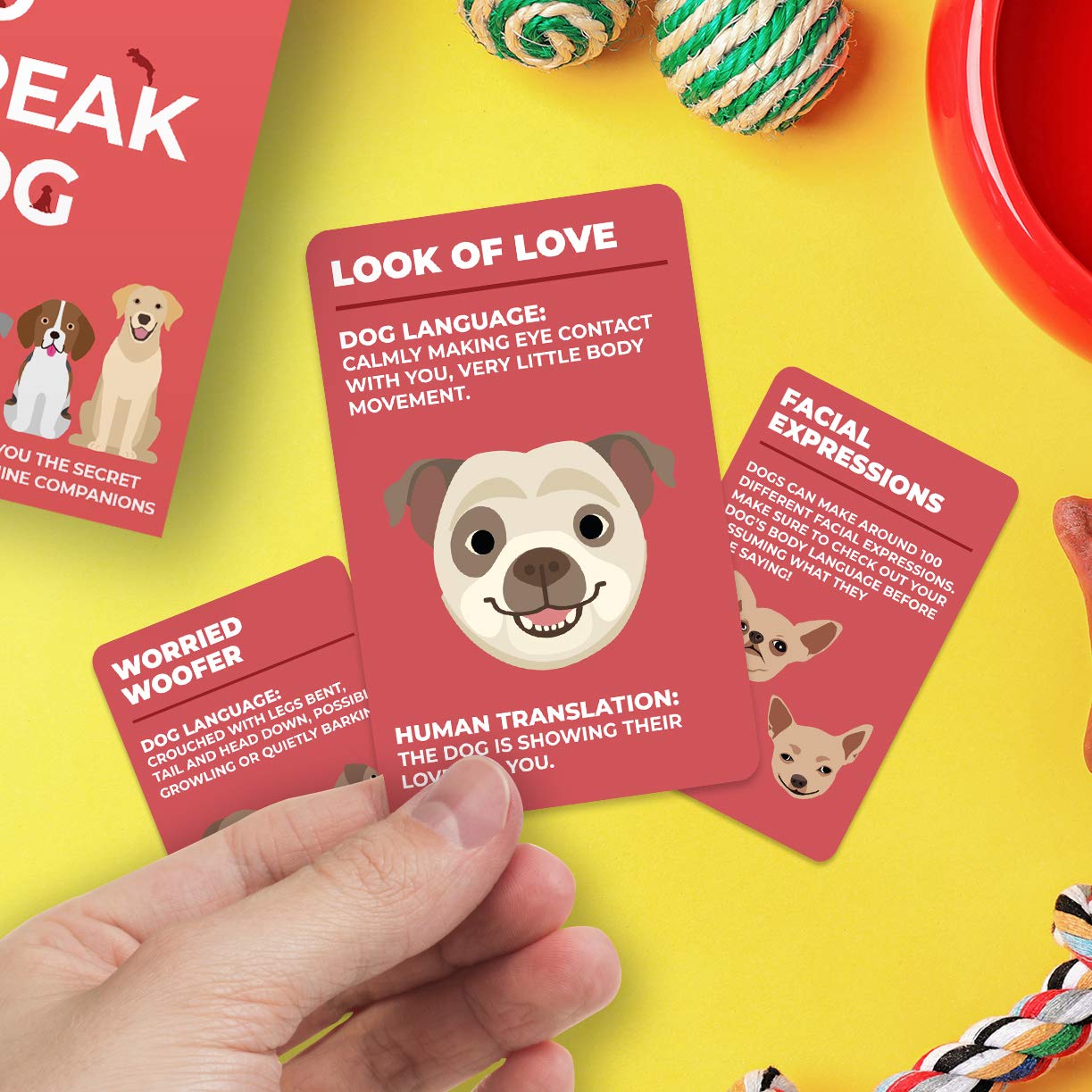 How to Speak Dog - 100 Fun Dog Behavior Training Cards | Learn Dog Language & Puppy Communication | Perfect Gift for Dog Lovers | Use for Training, Bonding & Understanding Your Pet