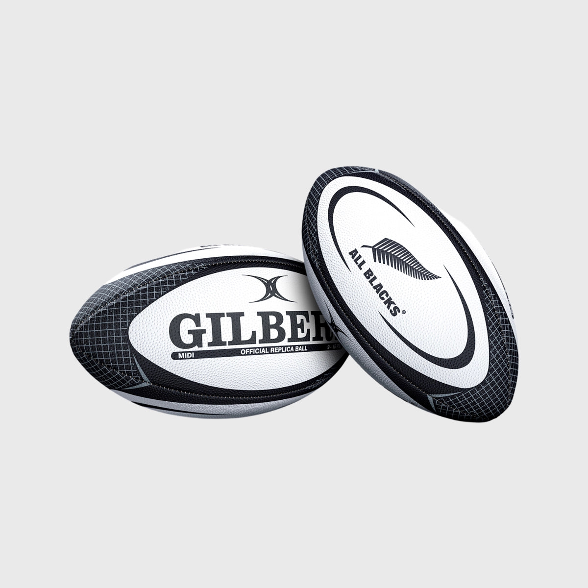 Gilbert New Zealand All Blacks Official Midi Rugby Ball - Perfect for Training, Matches & Rugby Gifts for Fans