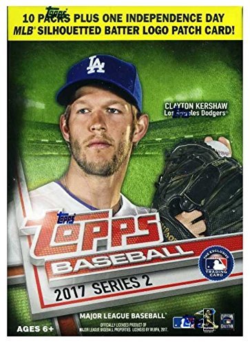 2017 Topps Series 2 Baseball Factory Sealed Retail Box - 100 Cards with Exclusive MLB Silhouetted Batter Logo Patch | Rookies, Inserts, Autographs & Relics | Perfect for Collectors & Fantasy Baseball Enthusiasts