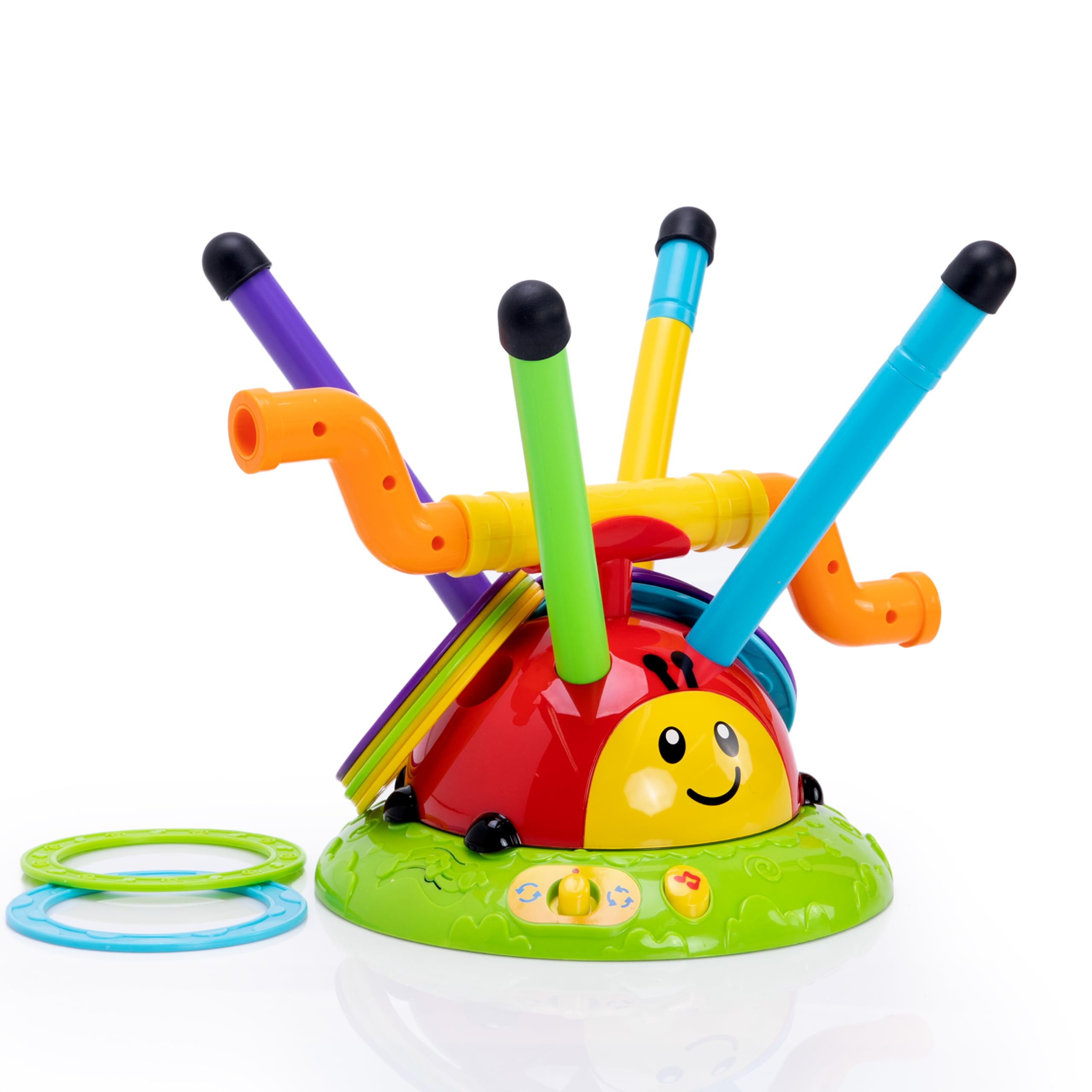 Fat Brain Toys 2-in-1 Musical Jump 'n Toss - Active Indoor & Outdoor Games for Kids Ages 4+ | Fun Developmental Toy for Jumping & Tossing Activities | Perfect for Birthday Gifts, Backyard Play & Preschool Energy Burn