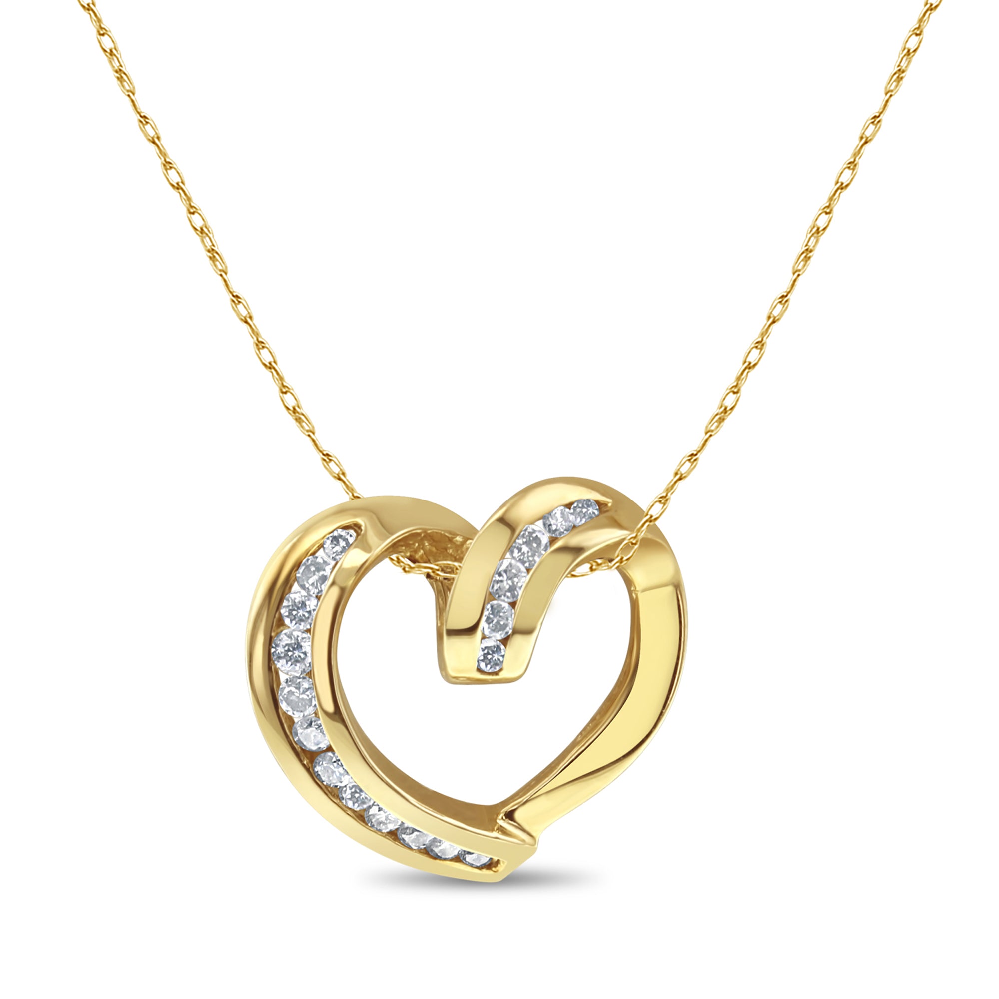0.50 Carat Diamond Channel Set Necklace in 14K Yellow Gold - Perfect for Anniversaries, Weddings & Special Occasions
