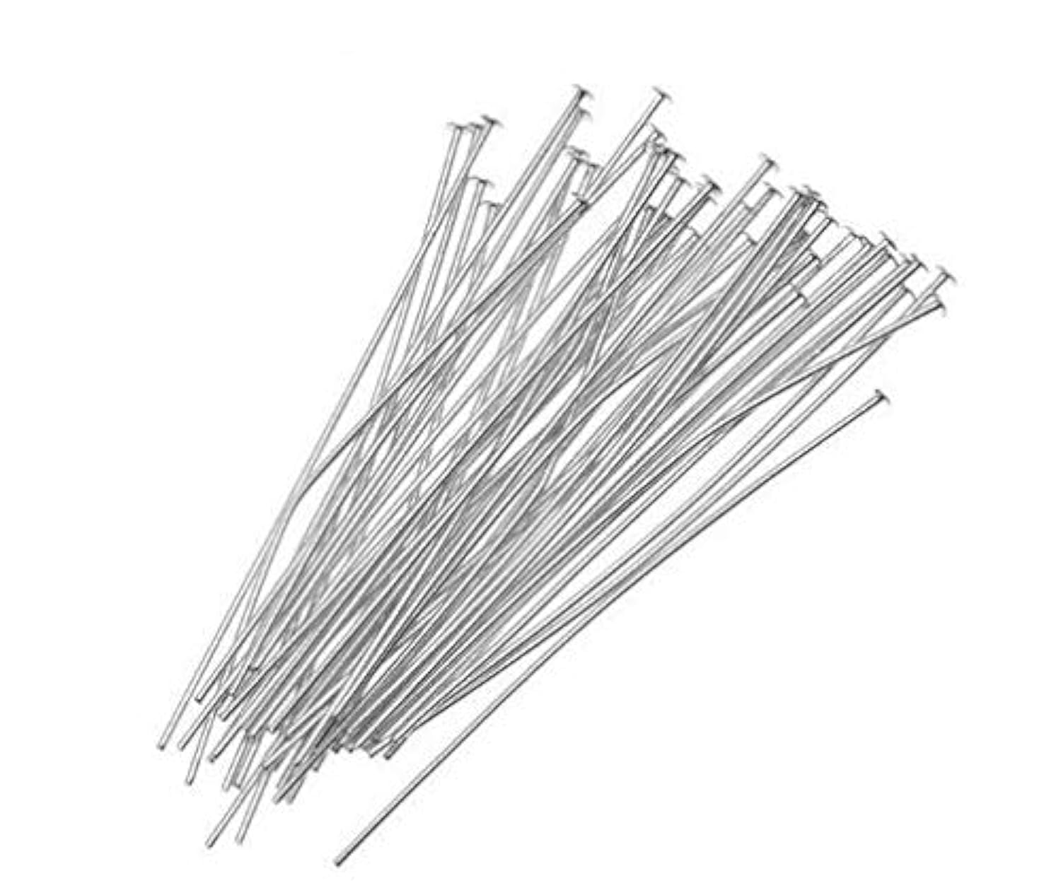 330 PCS Silver Plated Head Pins for Jewelry Making - 32mm DIY Beading Findings - Perfect for Necklaces, Bracelets, Earrings & Craft Projects