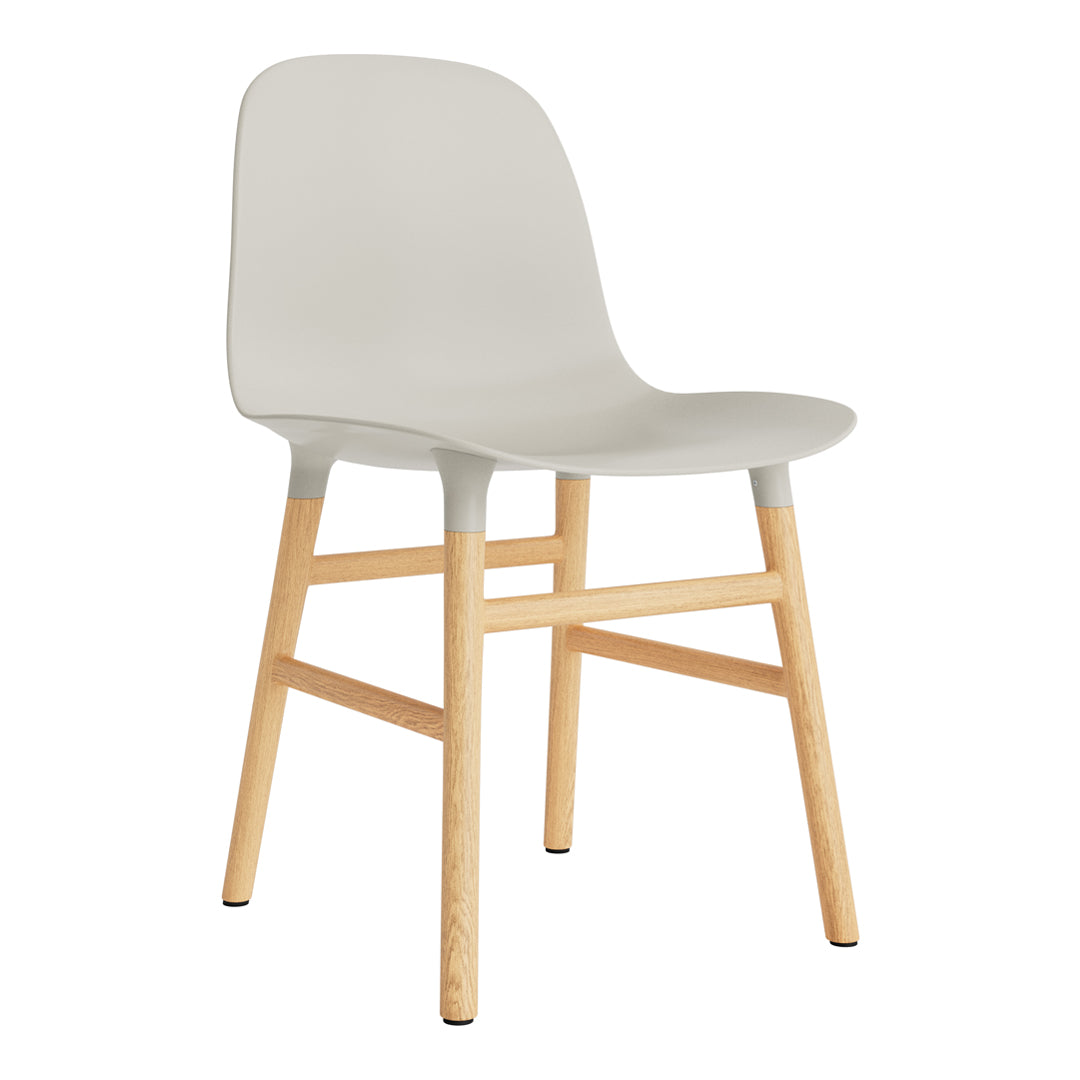 Modern Form Chair with Sturdy Wooden Legs - Perfect for Dining Room, Office, or Living Room Decor
