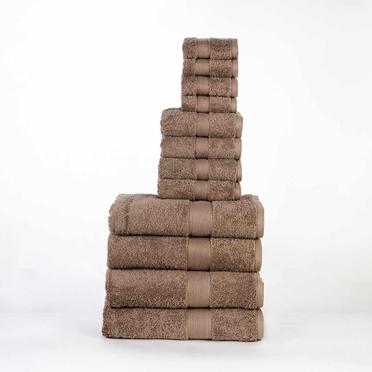 Premium Organic Cotton Plush Bath Towel Set - 12 Piece Soft & Absorbent Towels for Spa, Gym, Beach & Home Use