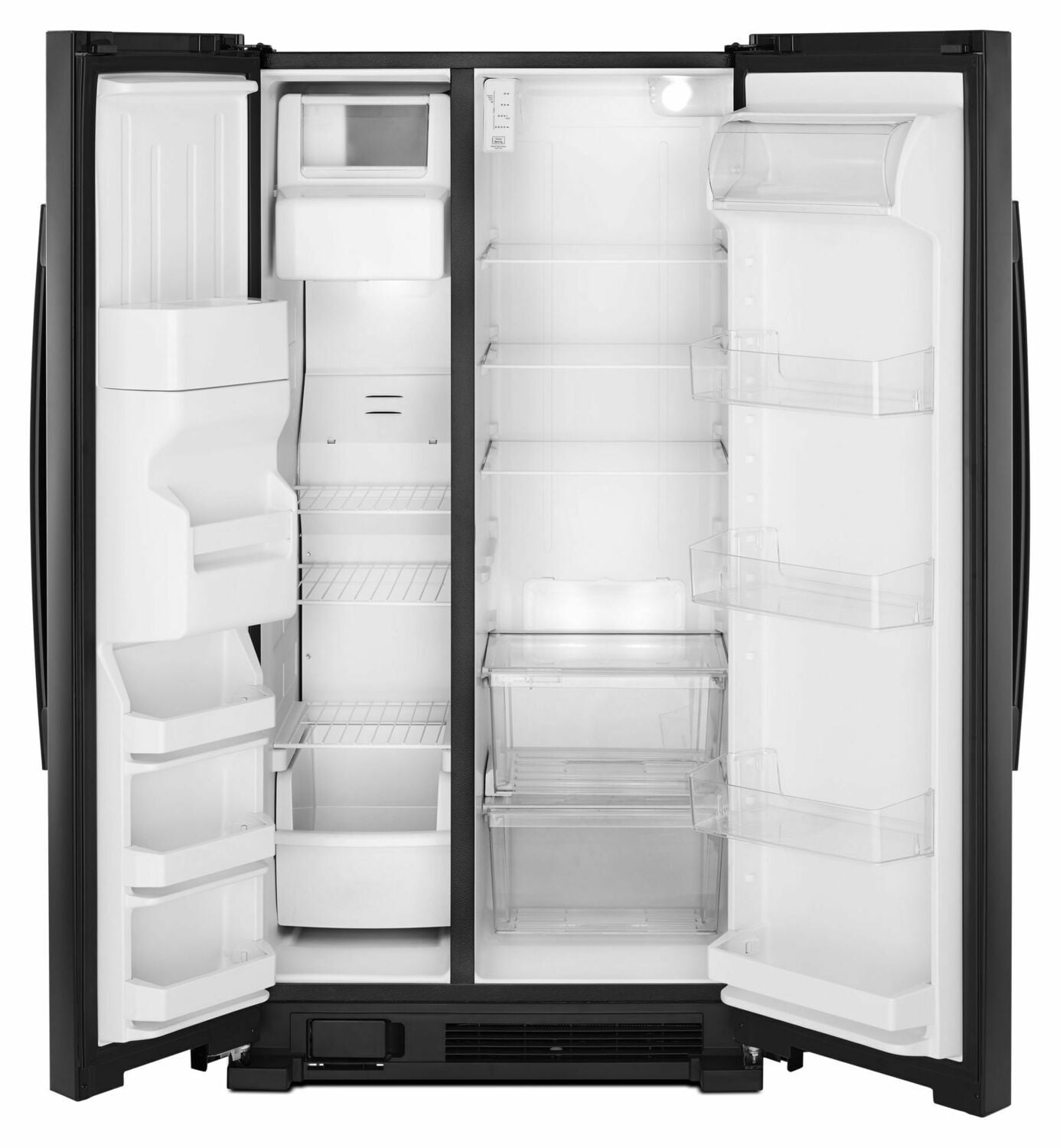 Amana ASI2175GRB 33 Inch Side by Side Refrigerator with Dual Pad External Ice and Water Dispenser - Black | Energy Efficient Kitchen Appliance for Modern Homes & Restaurants