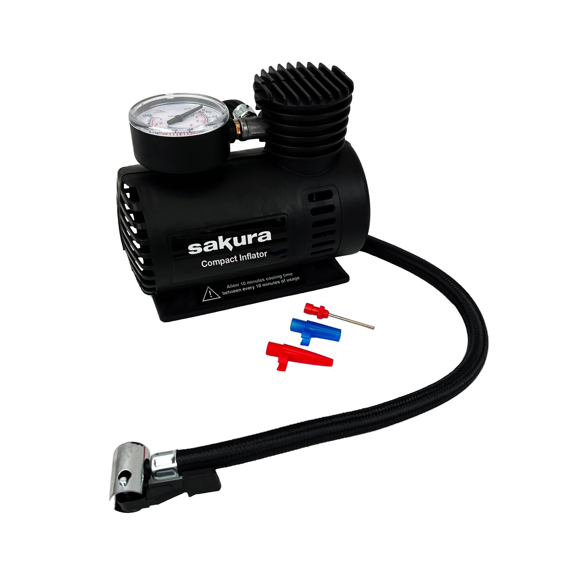 SS3602 Mini Air Compressor - Portable & Powerful 12V DC Tire Inflator for Cars, Bikes, Sports Balls - Perfect for Roadside Emergencies, Camping & Outdoor Activities