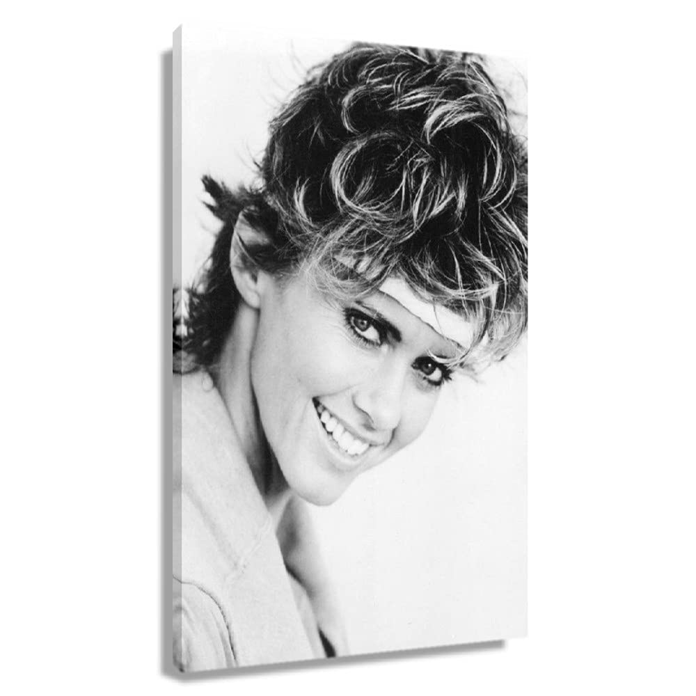 Olivia Newton-John Sexy Poster Canvas Wall Art Print - 12x18 Inch Unframed Painting for Living Room, Bedroom, Bathroom Decor - Perfect for Home, Christmas & Vertical Wall Decorations