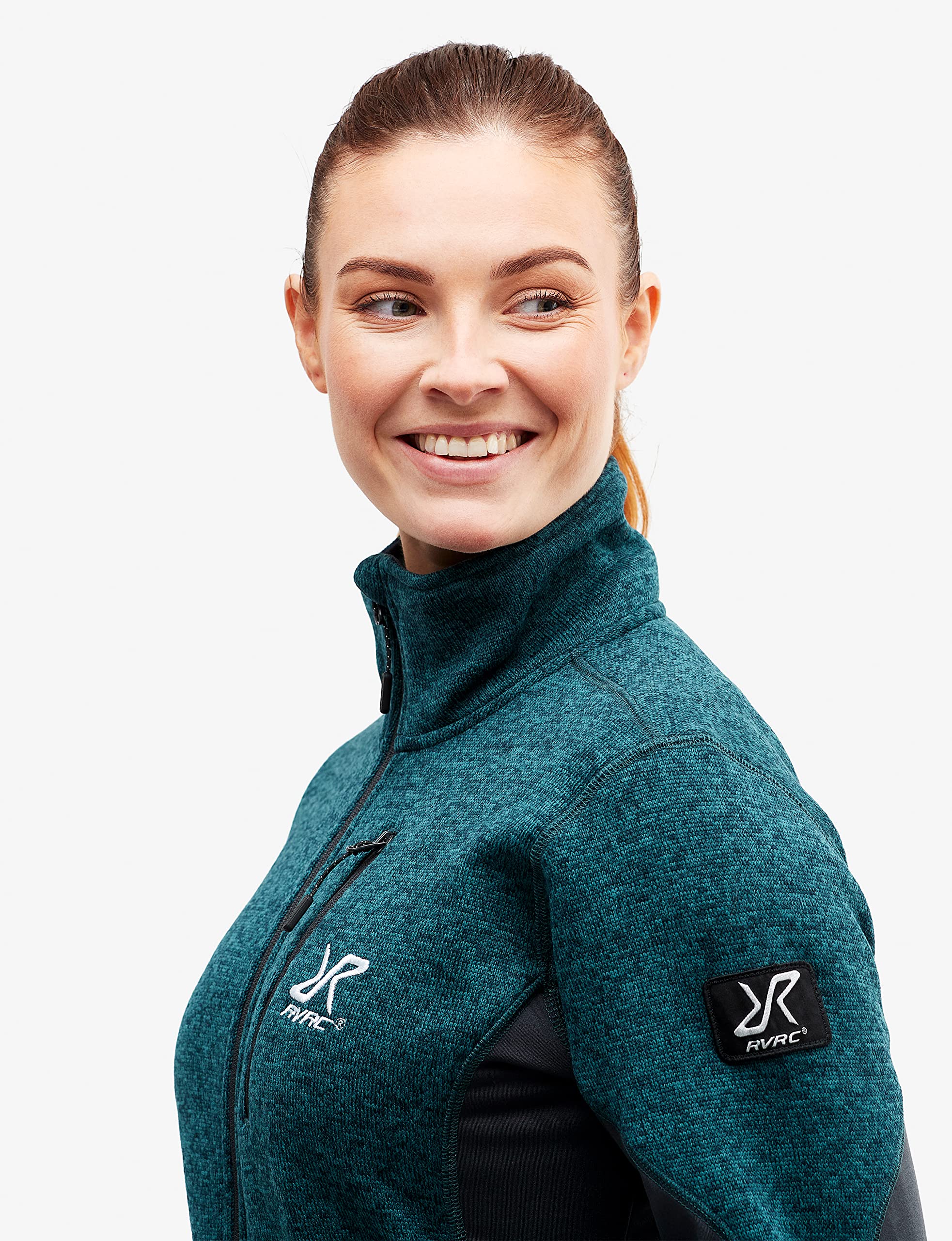 RevolutionRace Women's Fusion Fleece Jacket - Lightweight Warm Winter Coat for Hiking, Camping & Outdoor Adventures | Water-Resistant Softshell Fleece with Pockets | Perfect for Trail Running, Travel & Casual Wear