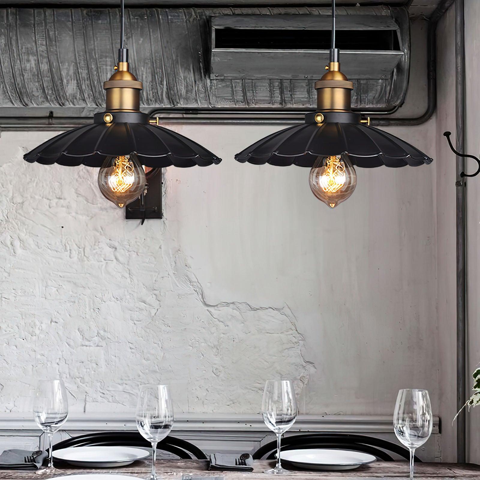 Elegant Black Skirt Pendant Light - Modern Hanging Chandelier for Dining Room, Kitchen Island, or Bedroom Decor