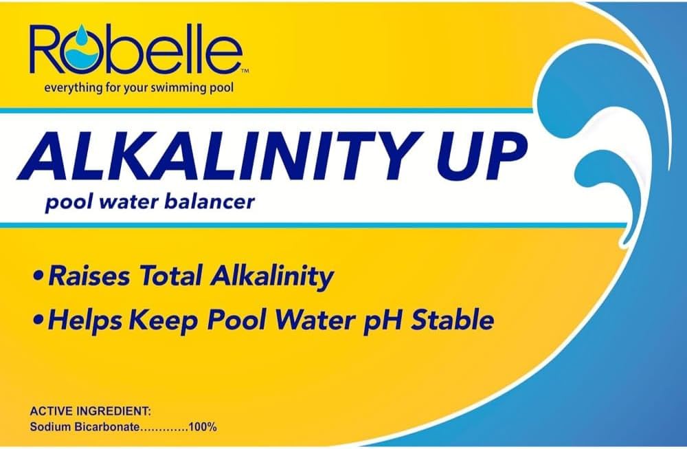 Robelle 10-Pounds Premium Pool Alkalinity Increaser - 100% Sodium Bicarbonate for Swimming Pools & Spas | Made in USA | Perfect for Balancing pH Levels & Maintaining Crystal Clear Water