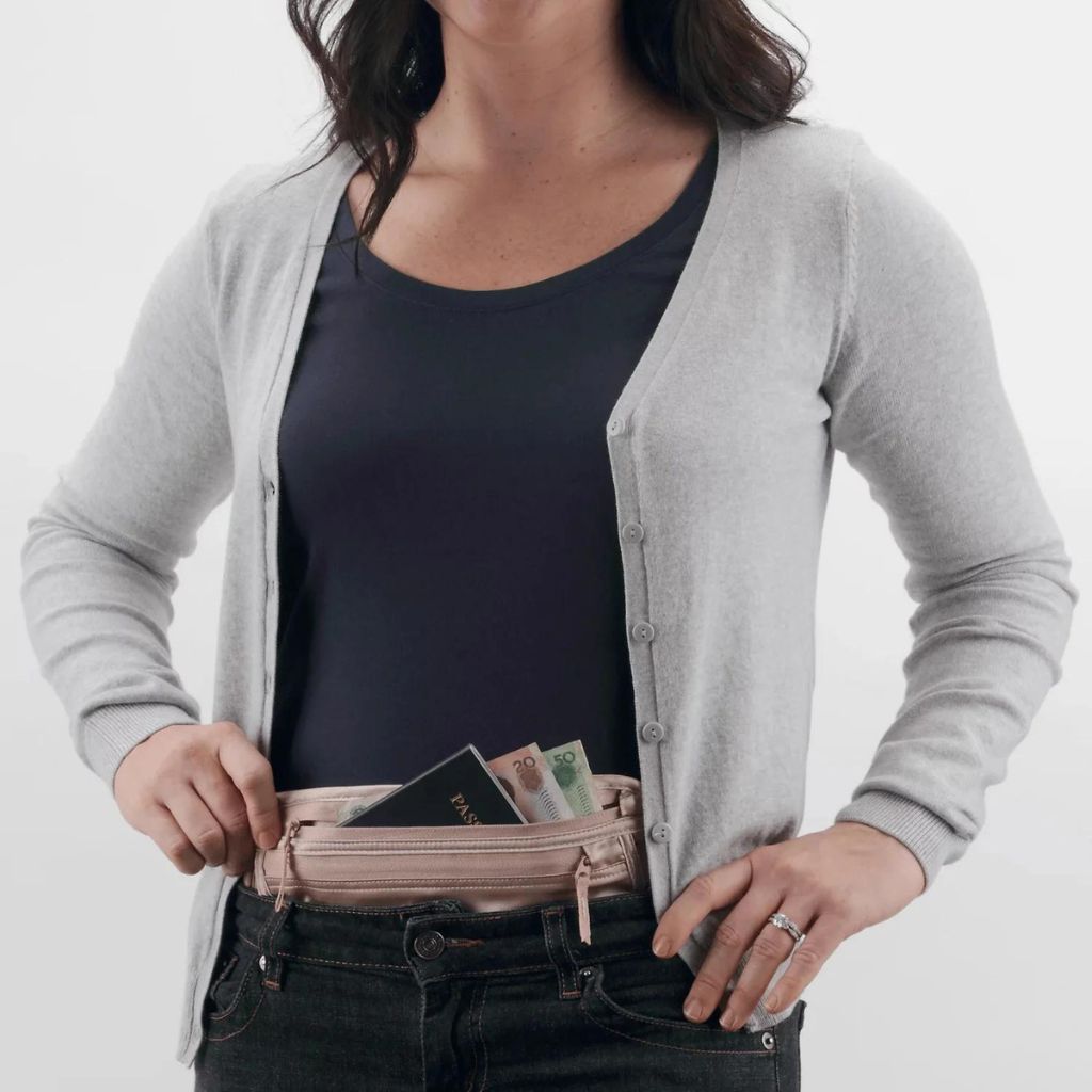 Eagle Creek Silk Undercover Money Belt - Secure & Comfortable Travel Wallet for Men & Women (Rose) | Perfect for International Travel, Hiking & Daily Commute