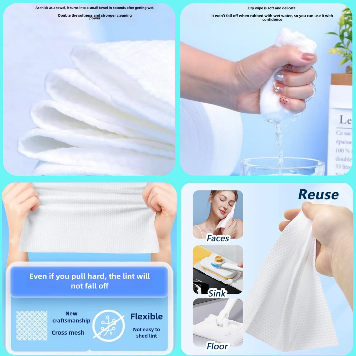 Soft Disposable Face Towels 11.02