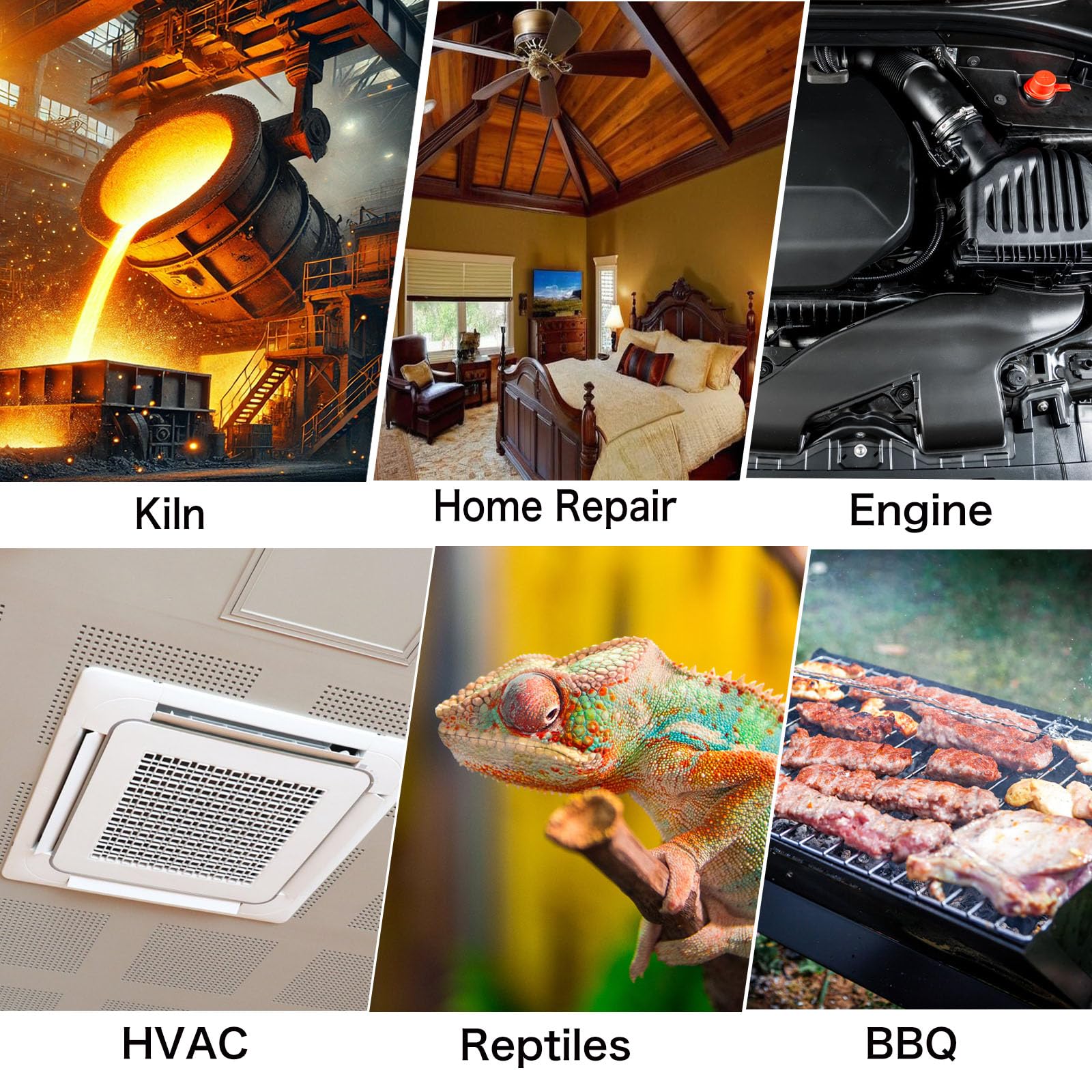 30:1 Digital Infrared Thermometer Gun -58°F to 1796°F (-50°C to 982°C) with Laser Pointer - Non-Contact Temperature Gun for Cooking, Pizza Oven, BBQ, HVAC, Automotive Engine & Industrial Use - Perfect for Home Kitchen, Restaurant, Auto Repair and Manufacturing