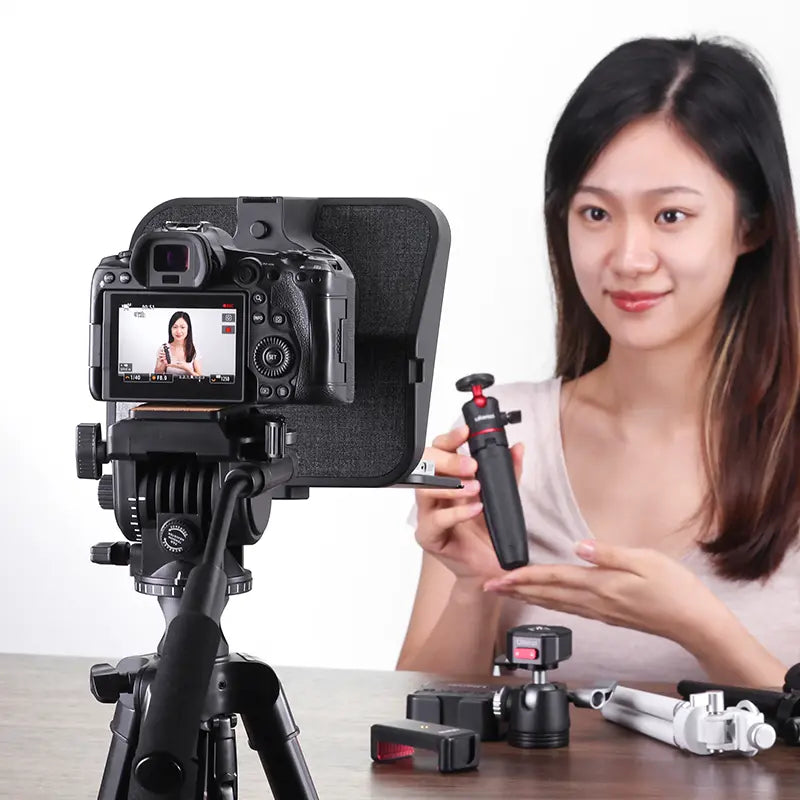 Ulanzi RT02 Universal Teleprompter for Tablets & Smartphones with Remote Control - Compatible with iPhone, iPad, Android - Perfect for Video Recording, Live Streaming, YouTube Content Creation (Model R004GBB1)