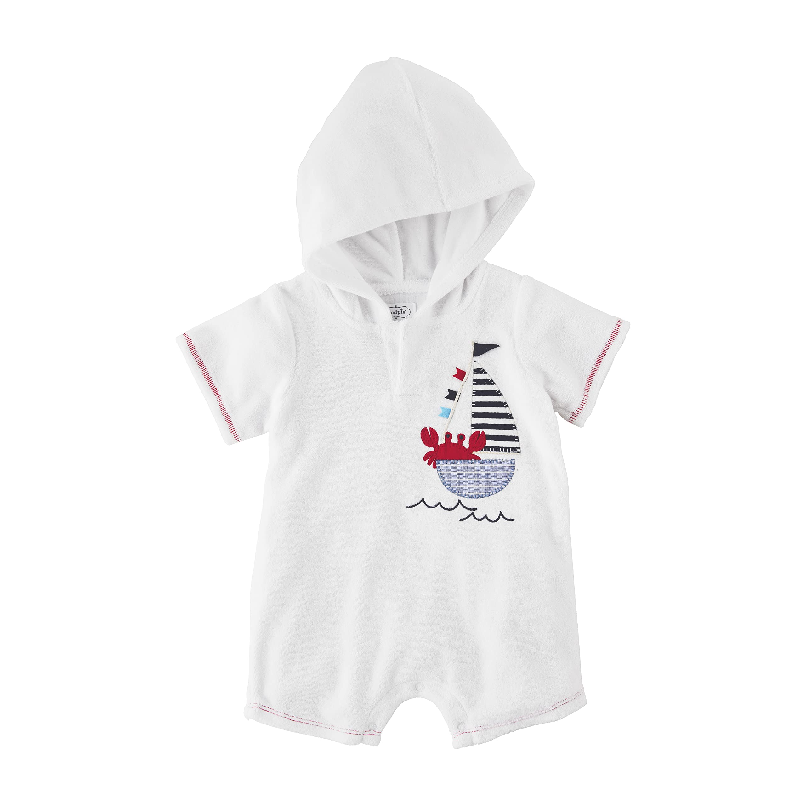 Mud Pie Girls' Sailboat Swimwear Cover Up - Cute Beach Dress for Toddler Girls - Perfect for Pool, Beach, and Summer Vacations