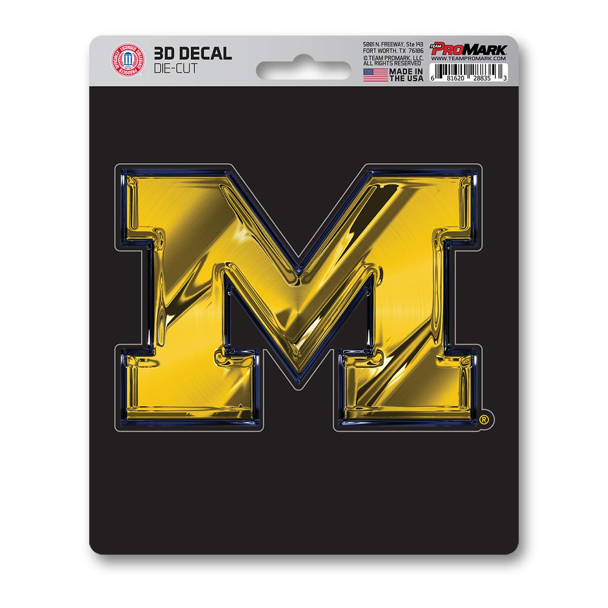 Officially Licensed Michigan Wolverines Car Floor Mats & Seat Covers Set - 3D Decal Sticker & Steering Wheel Cover Bundle (8-Piece) for NCAA Fans - Perfect for Game Day Decor & Tailgating