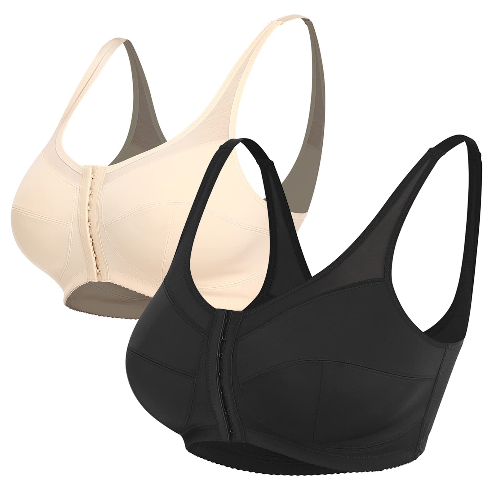 Post Surgery Bra for Women - Front Closure Plus Size Lift & Compression Bra - Ideal for Post-Op Recovery, Sports & Everyday Comfort