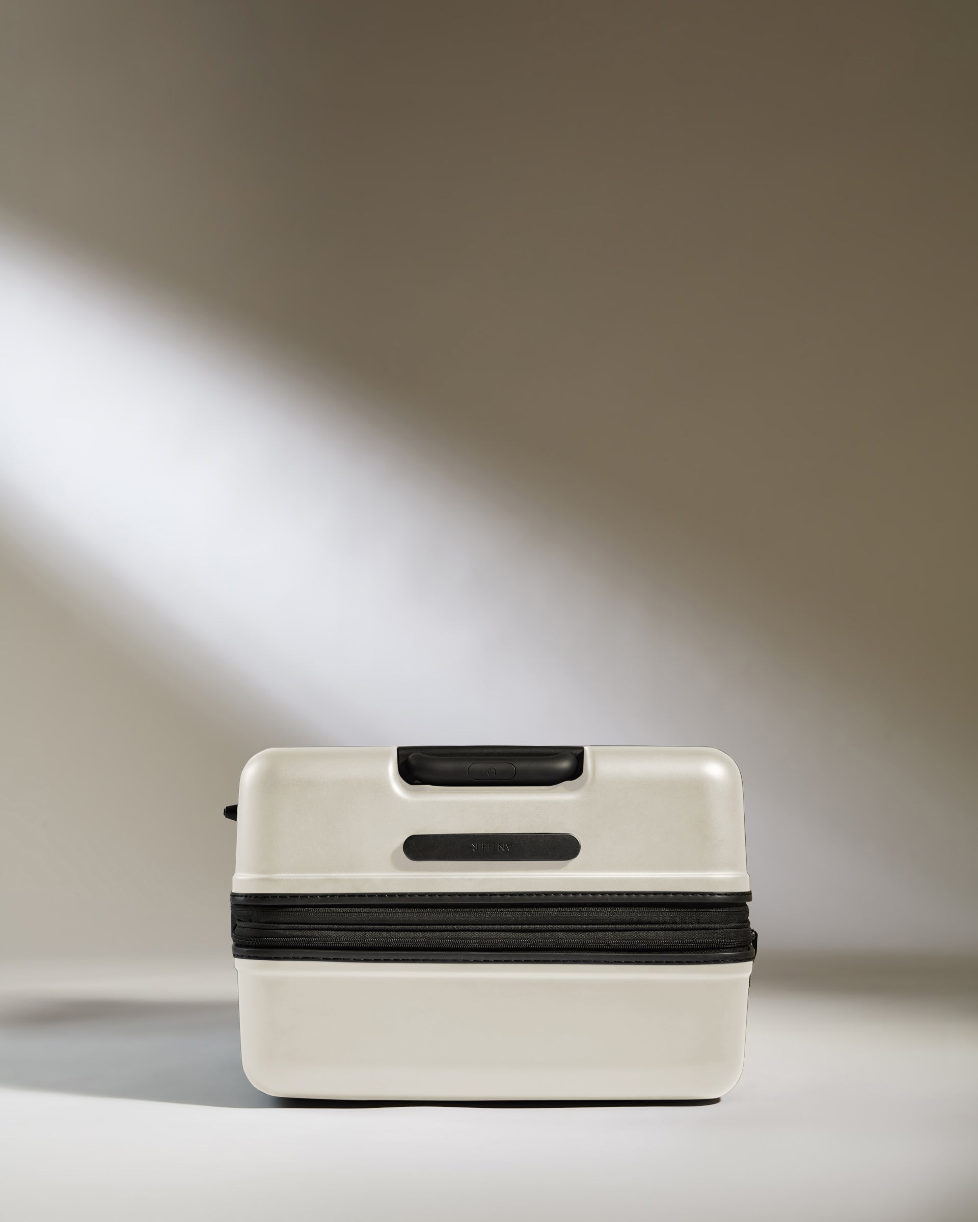 Large Taupe Luggage with Icon Stripe Design - Perfect for Travel, Business Trips & Vacation Packing