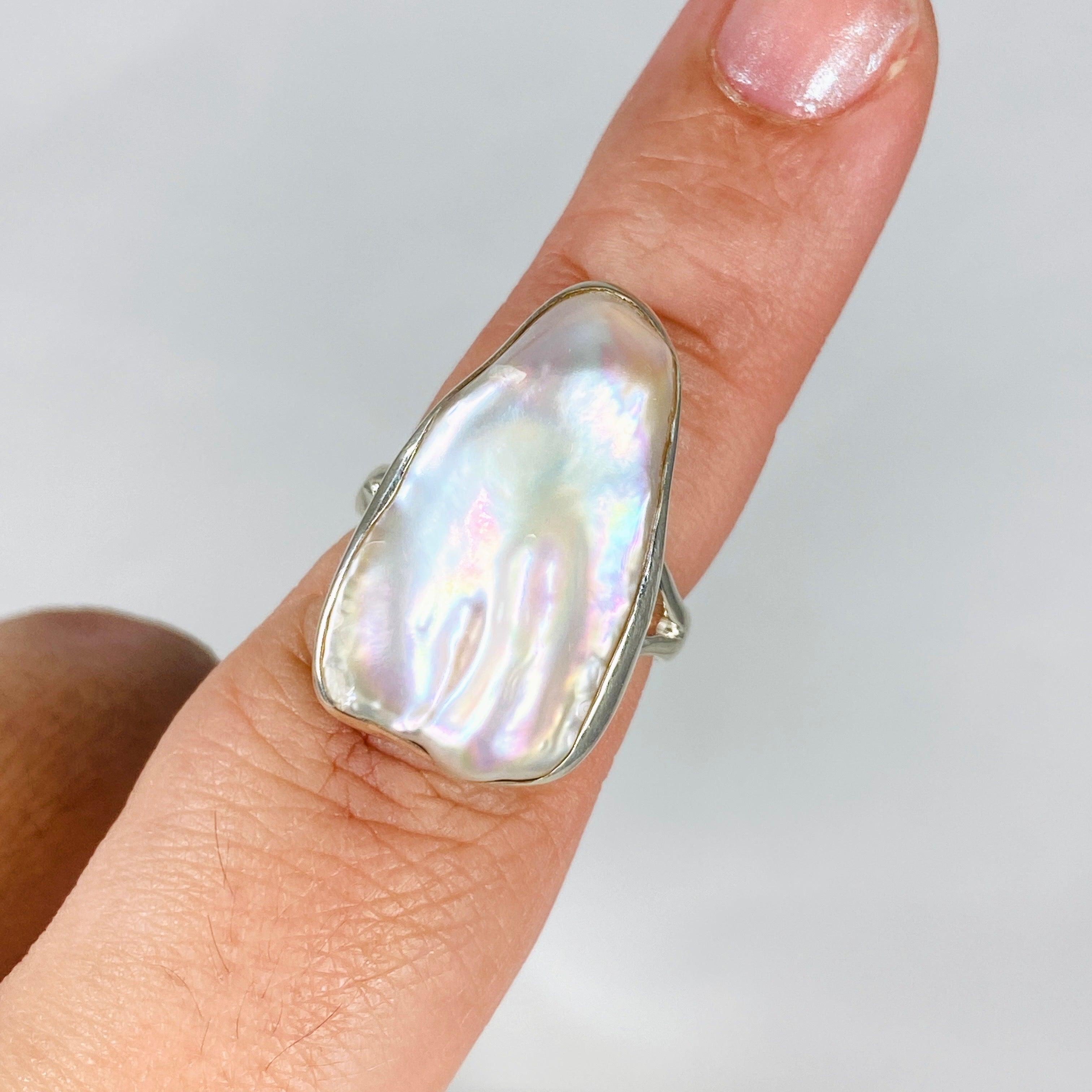 Elegant 8mm Pearl Ring for Women - KRGJ2930 | Perfect for Weddings, Parties & Special Occasions