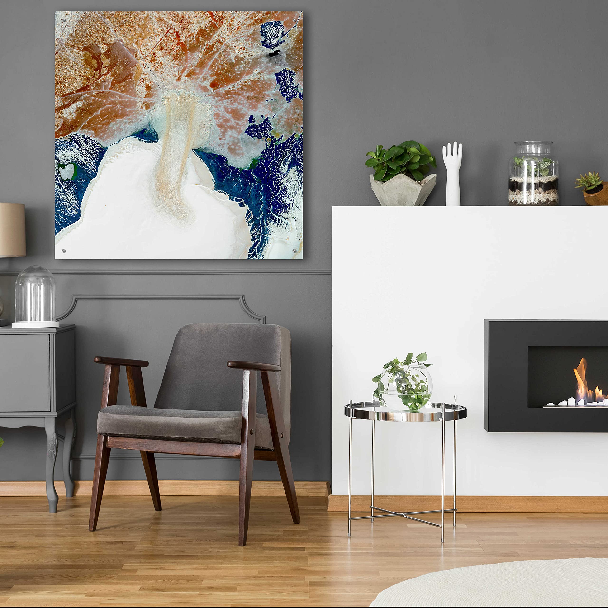 Epic Art 'Earth as Art: Rapid Ice Movement' - 36x36 Inch Acrylic Glass Wall Decor | Modern Home & Office Artwork | Perfect for Living Room, Bedroom or Office Decor