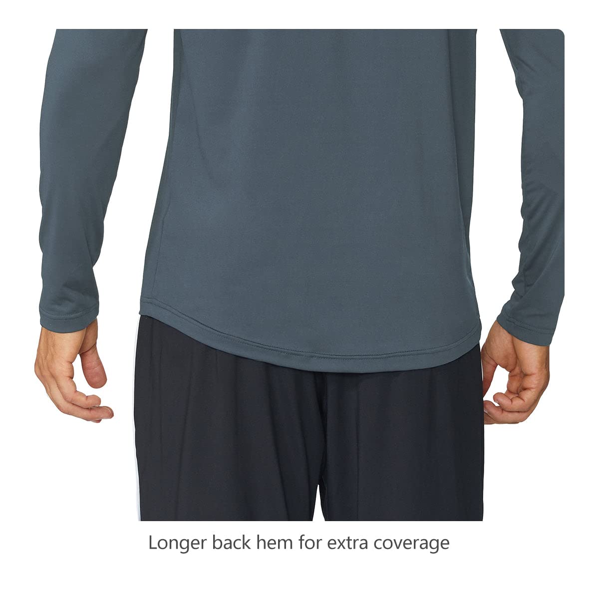 Baleaf Men's Long Sleeve Running Shirt - Quick Dry Athletic Workout T-Shirt, Lightweight Soft Fishing & Outdoor Tee for Jogging, Hiking & Gym Training