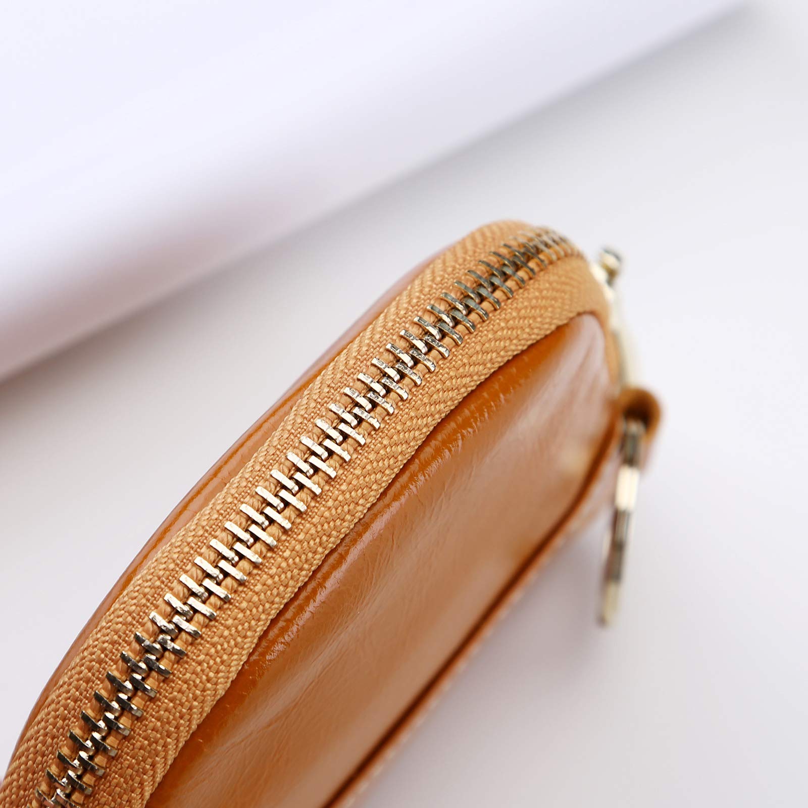 Women's Leather Coin Purse & Keychain Wallet - Dark Blue Change Pouch for Cash, Coins & Keys | Perfect for Everyday Use, Travel & Gift Giving