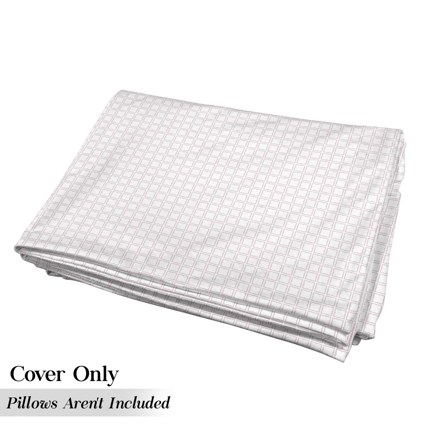 Ambesonne Abstract Floor Pillow Lounger Cover - Geometric Monochrome Square Pattern Printed Fabric Case for 5 Pillows (88