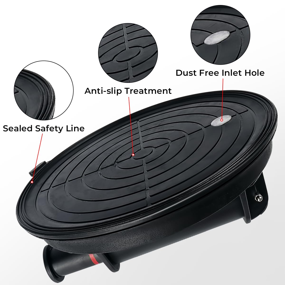 Heavy Duty Glass Suction Cups 2 Pack - 8 Inch Vacuum Lifter with Handle for Lifting Large Glass, Tiles, Windows (240 lbs Capacity) - Includes Carrying Case - Ideal for Glass Installation, Construction & Home Improvement Projects (Black)