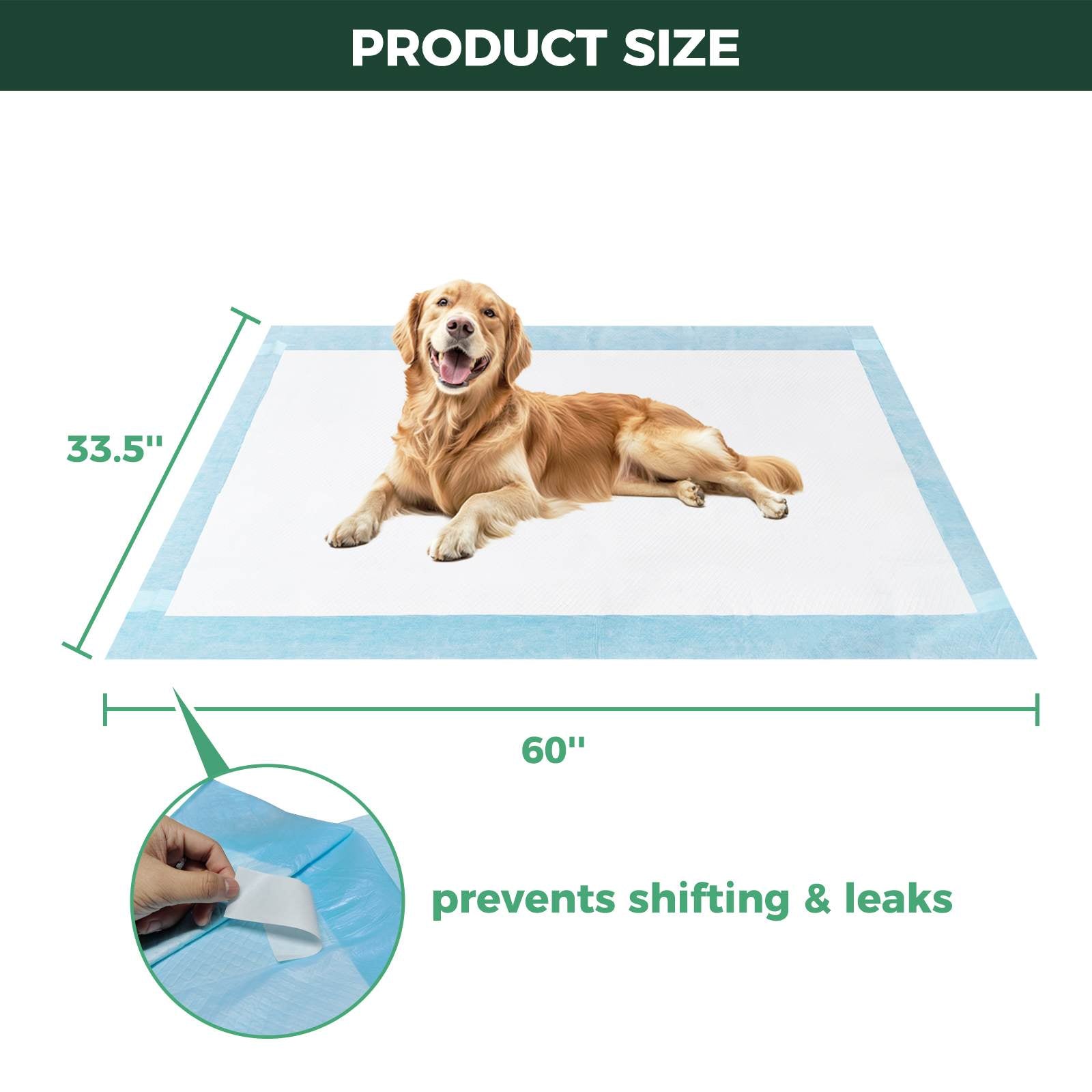 Extra Large Disposable Puppy Pads for Potty Training, Whelping & Housebreaking - Super Absorbent Dog Pee Pads for Puppies, Senior Dogs & Indoor Use (Perfect for Crate Training, Kennels & Pet Carriers)