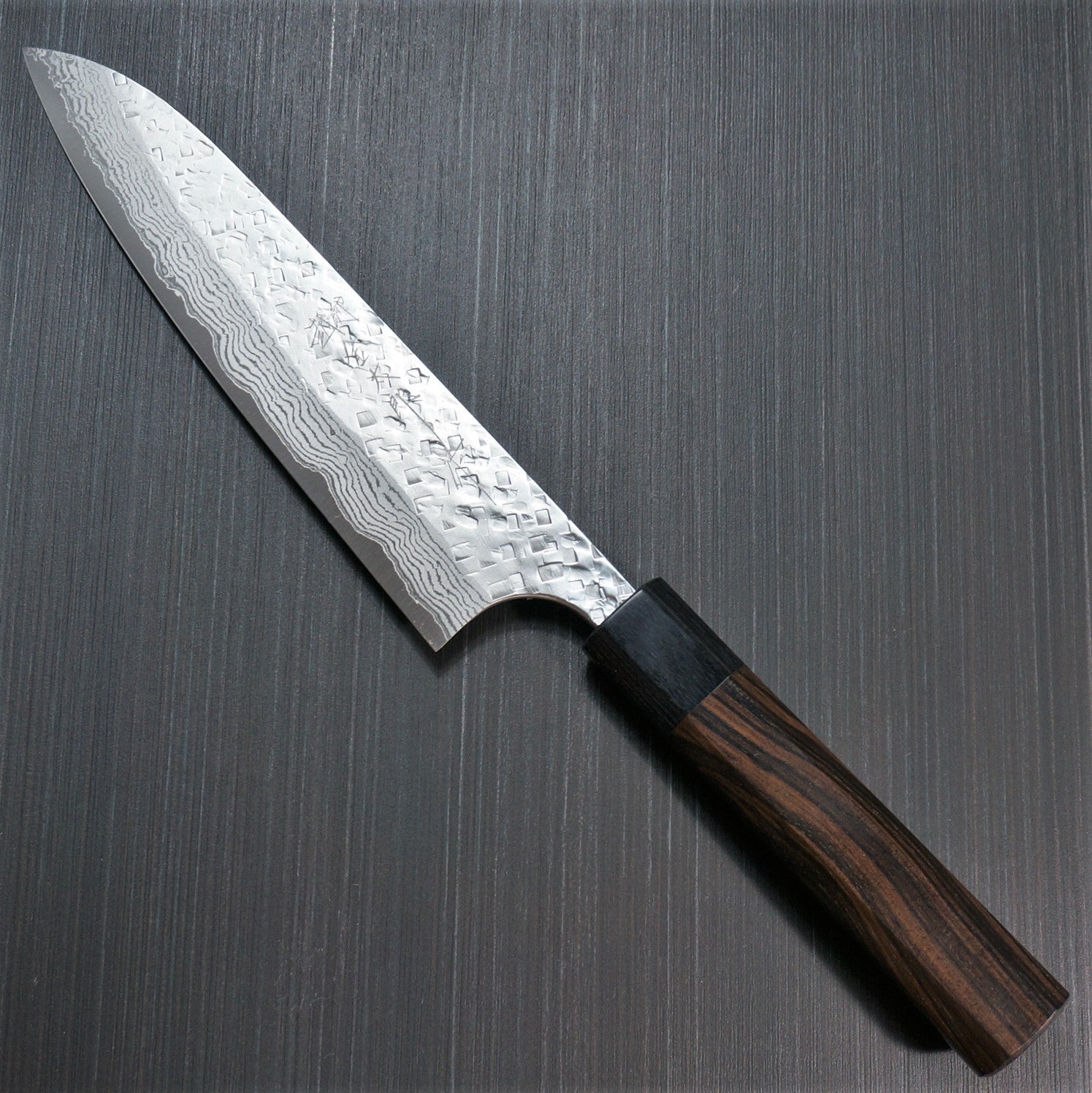 Premium KATO VG10 Hammered Damascus Gyuto Chef Knife 180mm - Japanese High Carbon Stainless Steel Blade with Ebony Wood Handle - Perfect for Sushi, Meat Cutting & Professional Kitchen Use