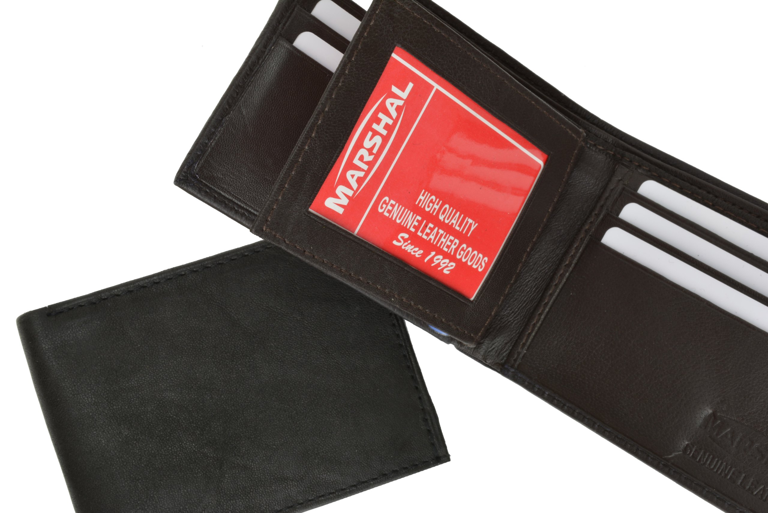 Genuine Leather Men's Wallet & Card Holder - Slim RFID Blocking Bifold Wallet for Men - Brown #1152 - Perfect for Everyday Use, Travel, and Business
