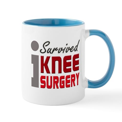 White/Blue Inside - I Survived Knee Surgery Mug