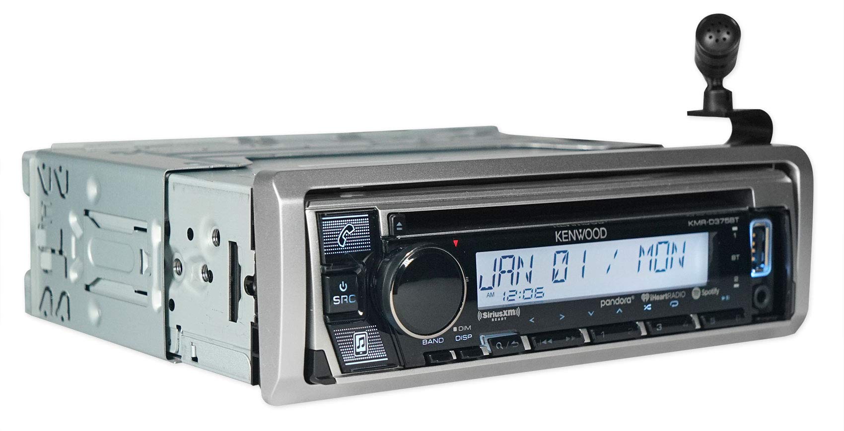 Kenwood KMR-D375BT Marine CD Receiver with Bluetooth & USB - Waterproof Boat Stereo for Boats, Yachts & Marine Vehicles | Perfect for Outdoor Water Activities & Cruising