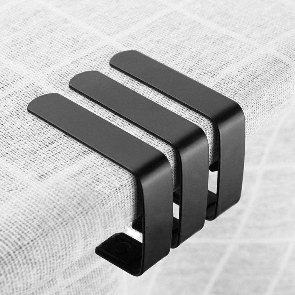 DEWIN Stainless Steel Tablecloth Clips - 4 Pack Large Anti-Slip Table Cover Clamps (5x4cm) for Outdoor Picnics, Parties & Home Dining